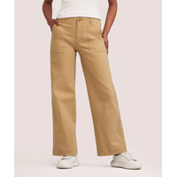 Pantalon en sergé extensible à jambe large pour femmes, Denver Hayes
