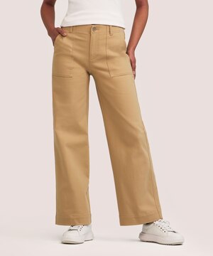 Denver Hayes Women's Wide Leg Stretch Twill Pants