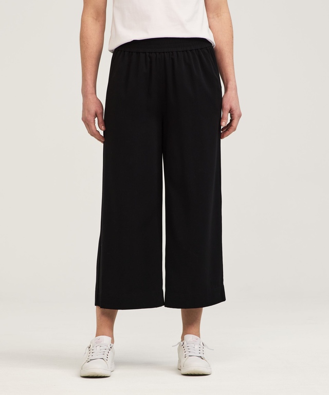 Pantalon court à enfiler à jambe large pour femmes, Denver Hayes