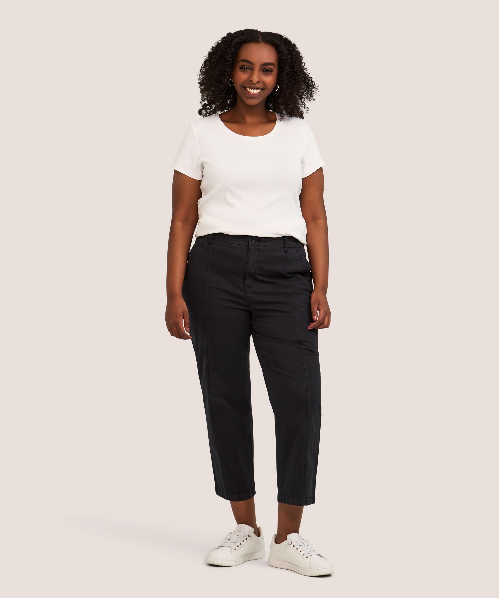 Pantalon court lavé après confection pour femmes, Denver Hayes