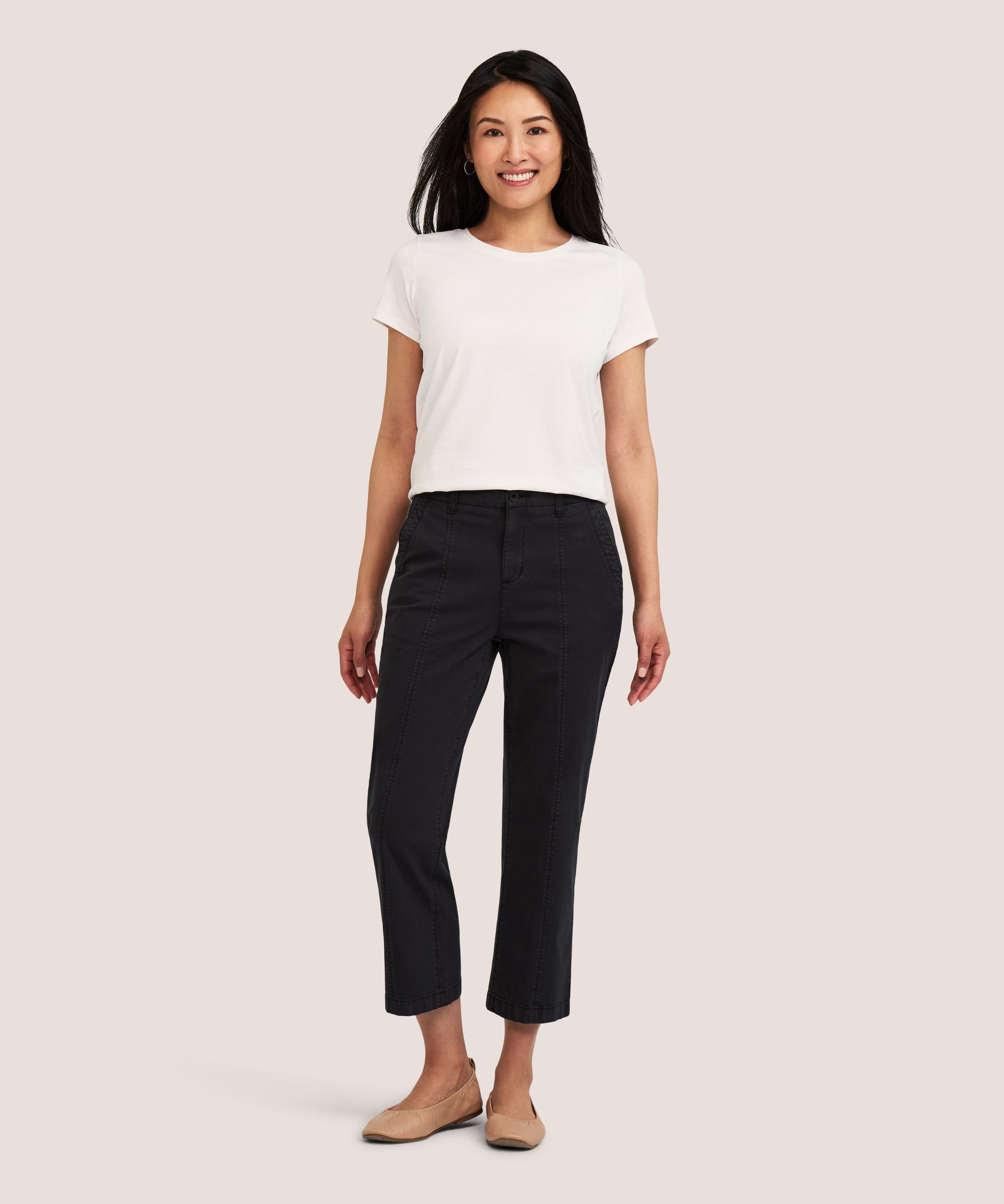 Pantalon court lavé après confection pour femmes, Denver Hayes