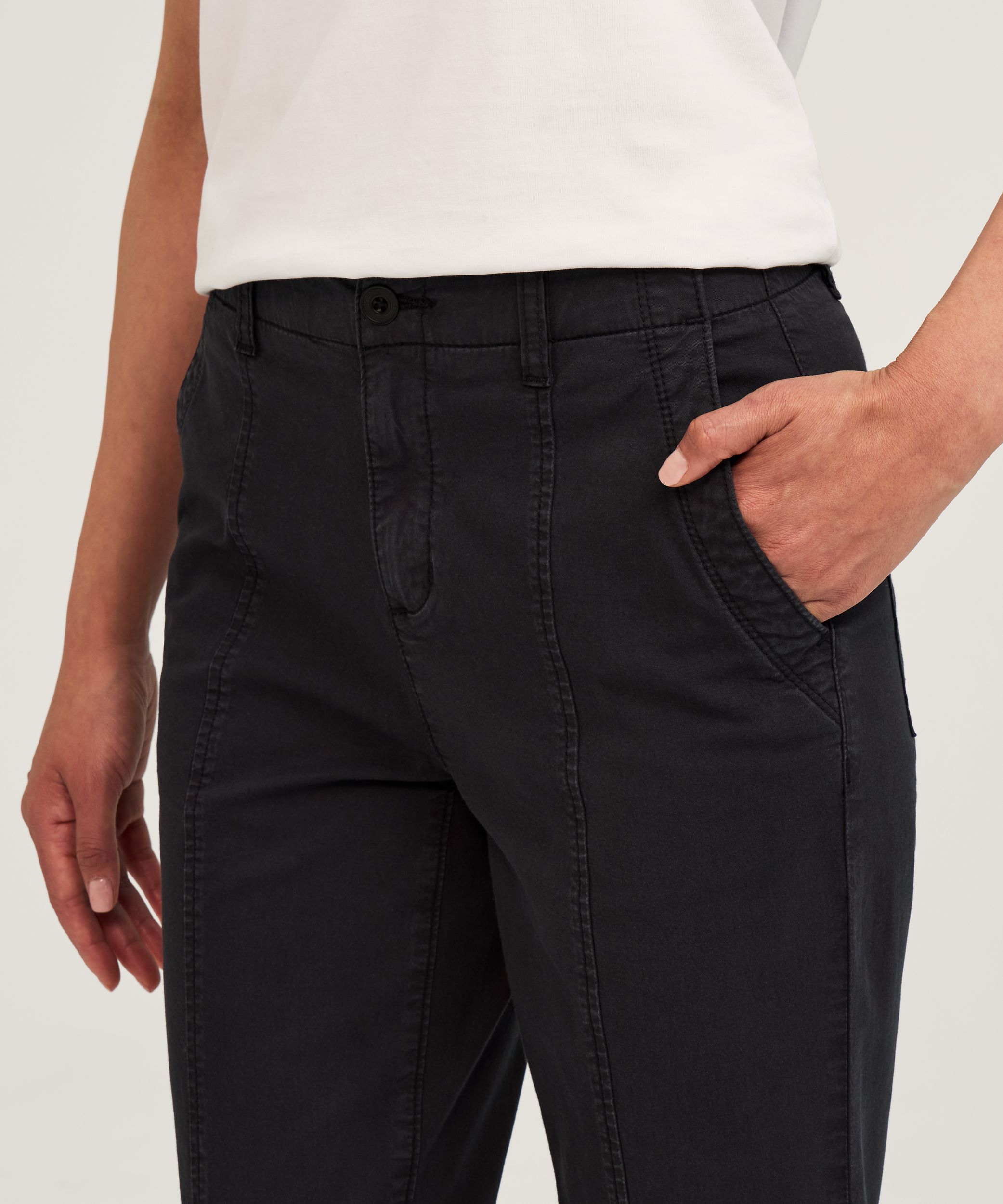 Pantalon court lavé après confection pour femmes, Denver Hayes