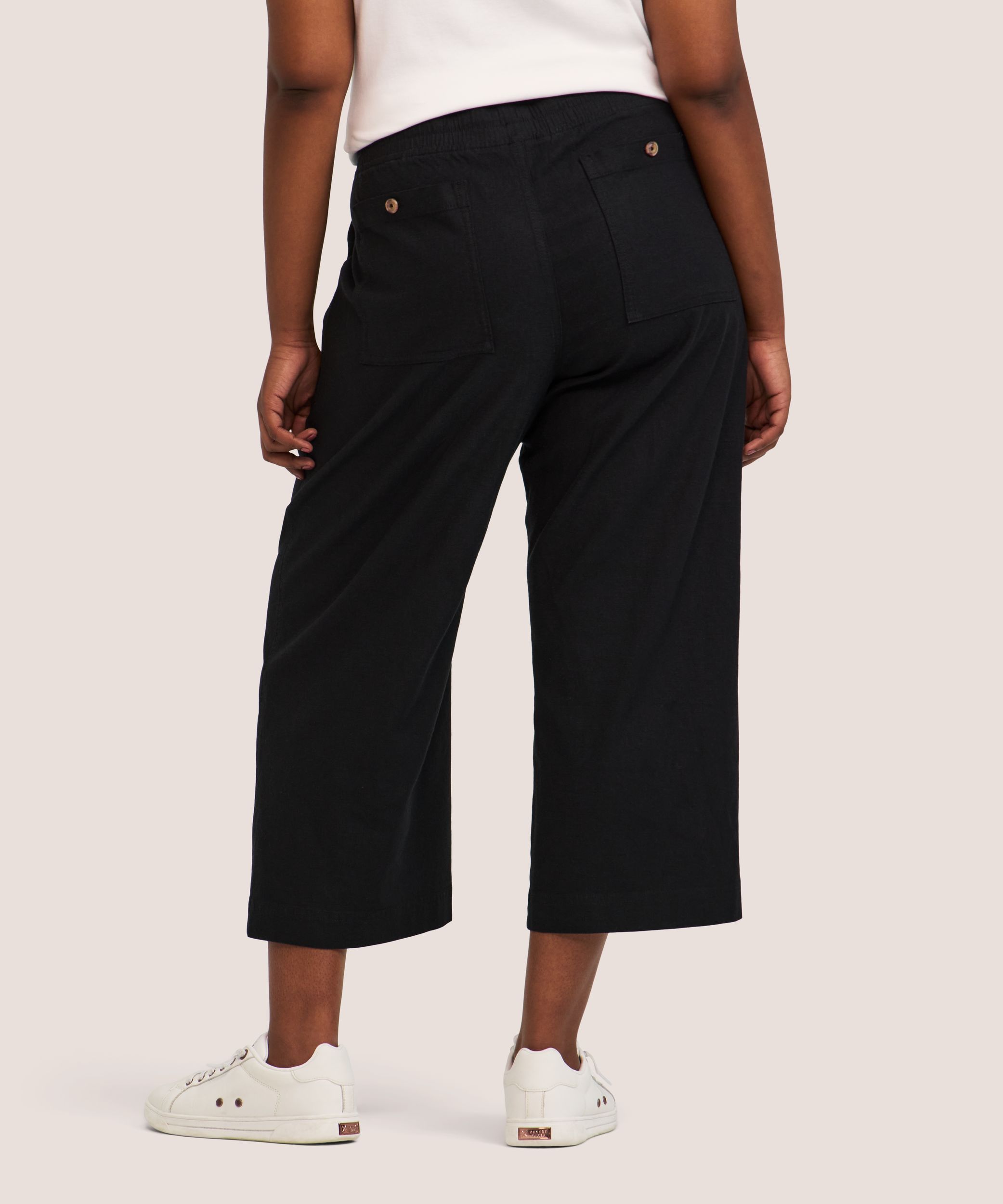 Pantalon court en lin pour femmes, Denver Hayes