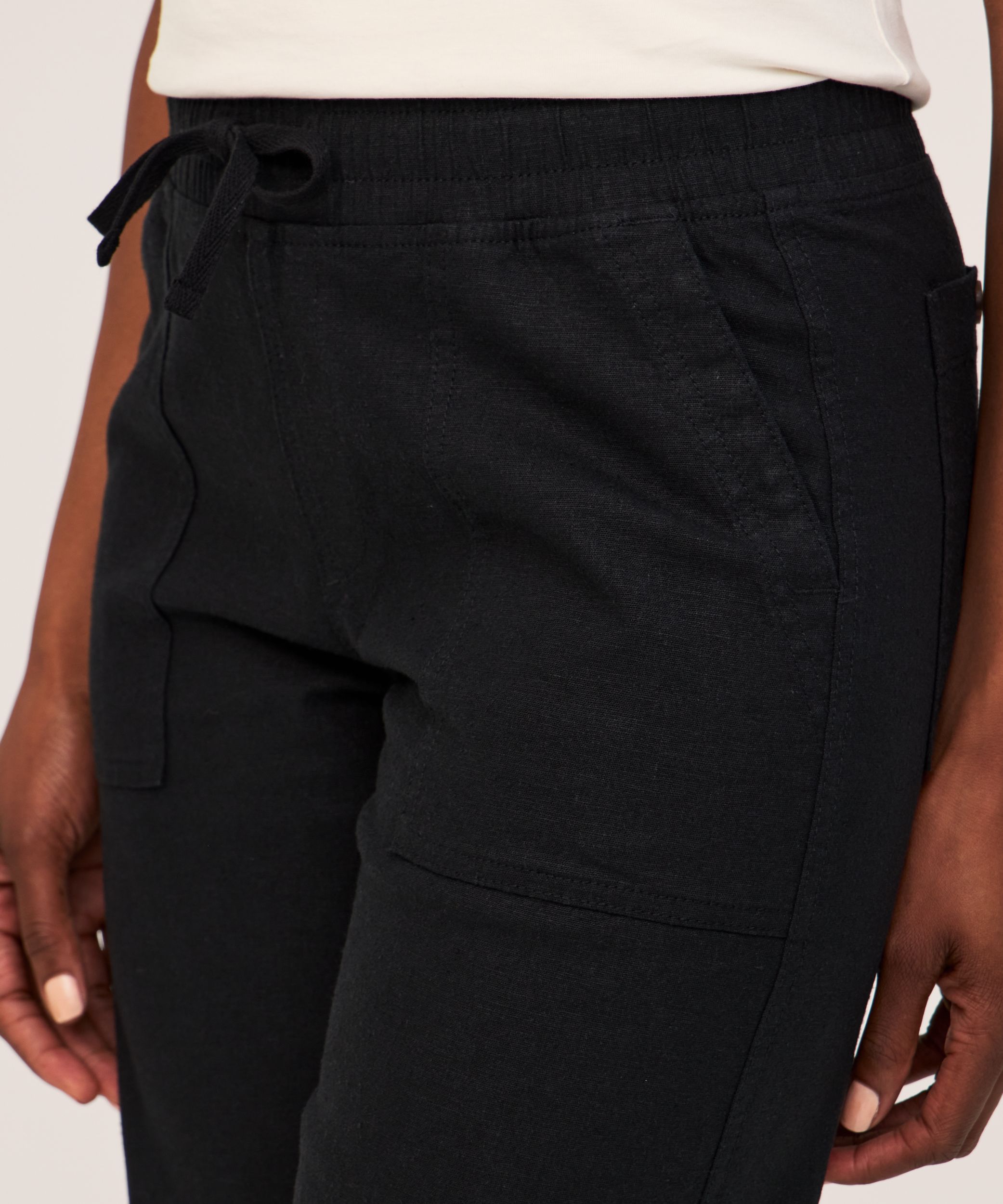 Pantalon court en lin pour femmes, Denver Hayes