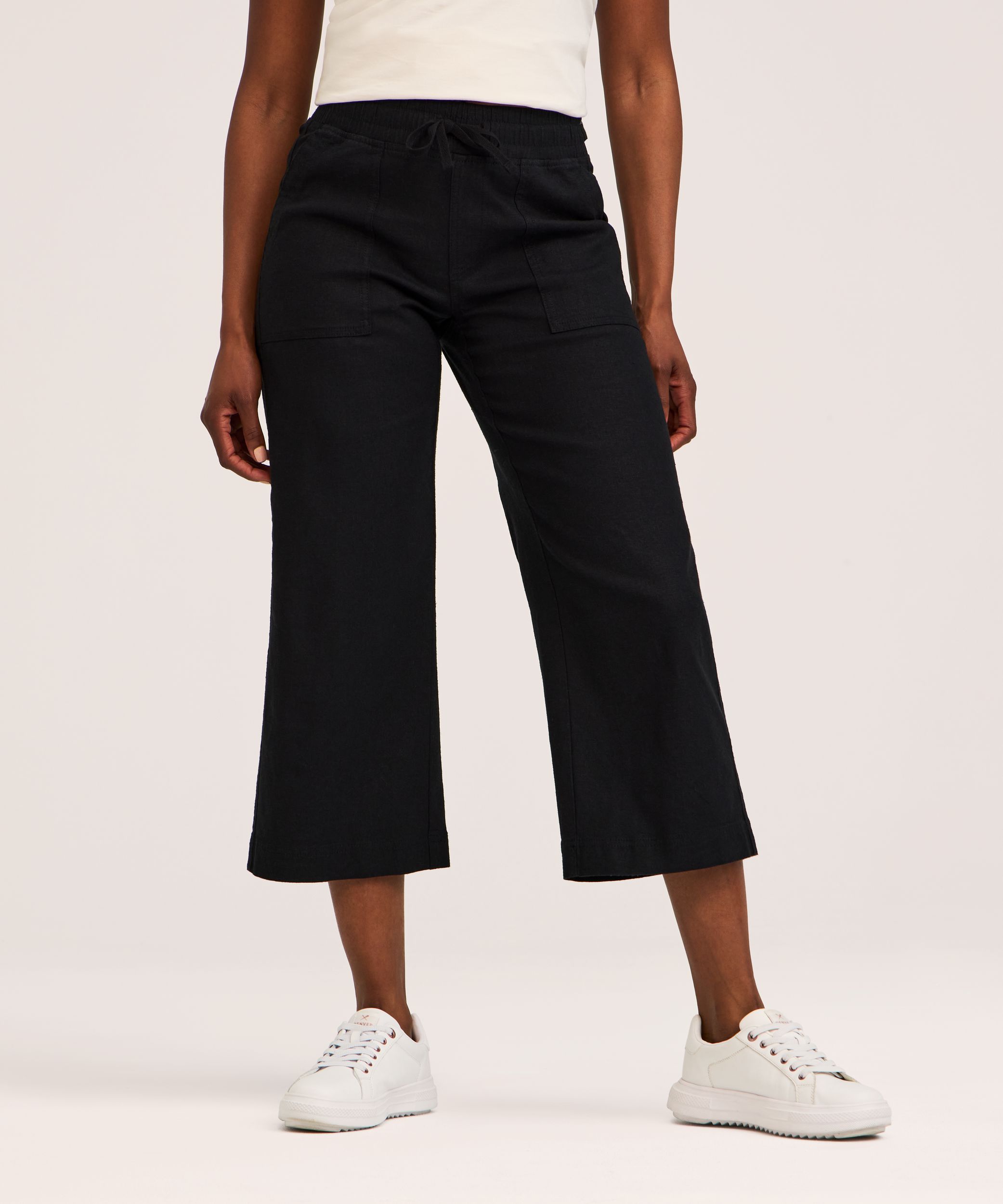 Pantalon court en lin pour femmes, Denver Hayes