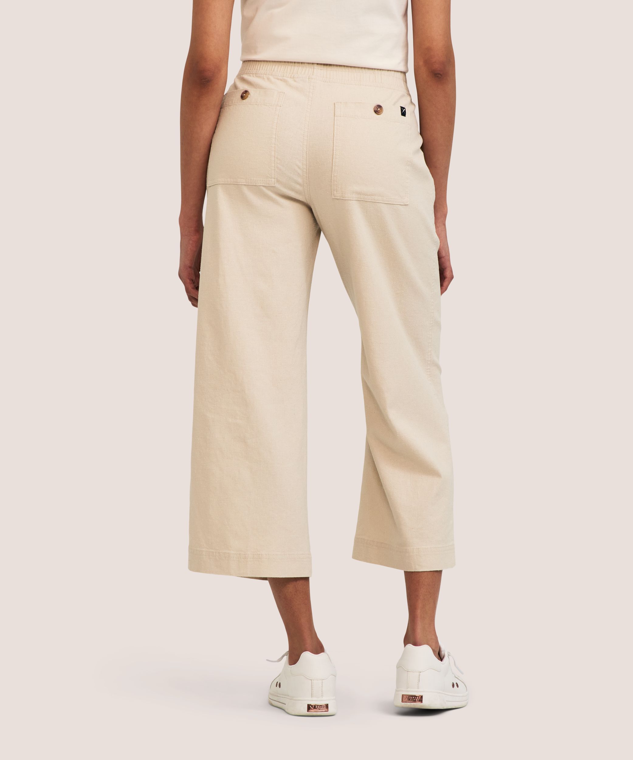 Pantalon court en lin pour femmes, Denver Hayes