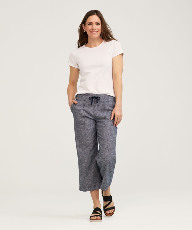 Denver Hayes Women's Linen Crop Pants