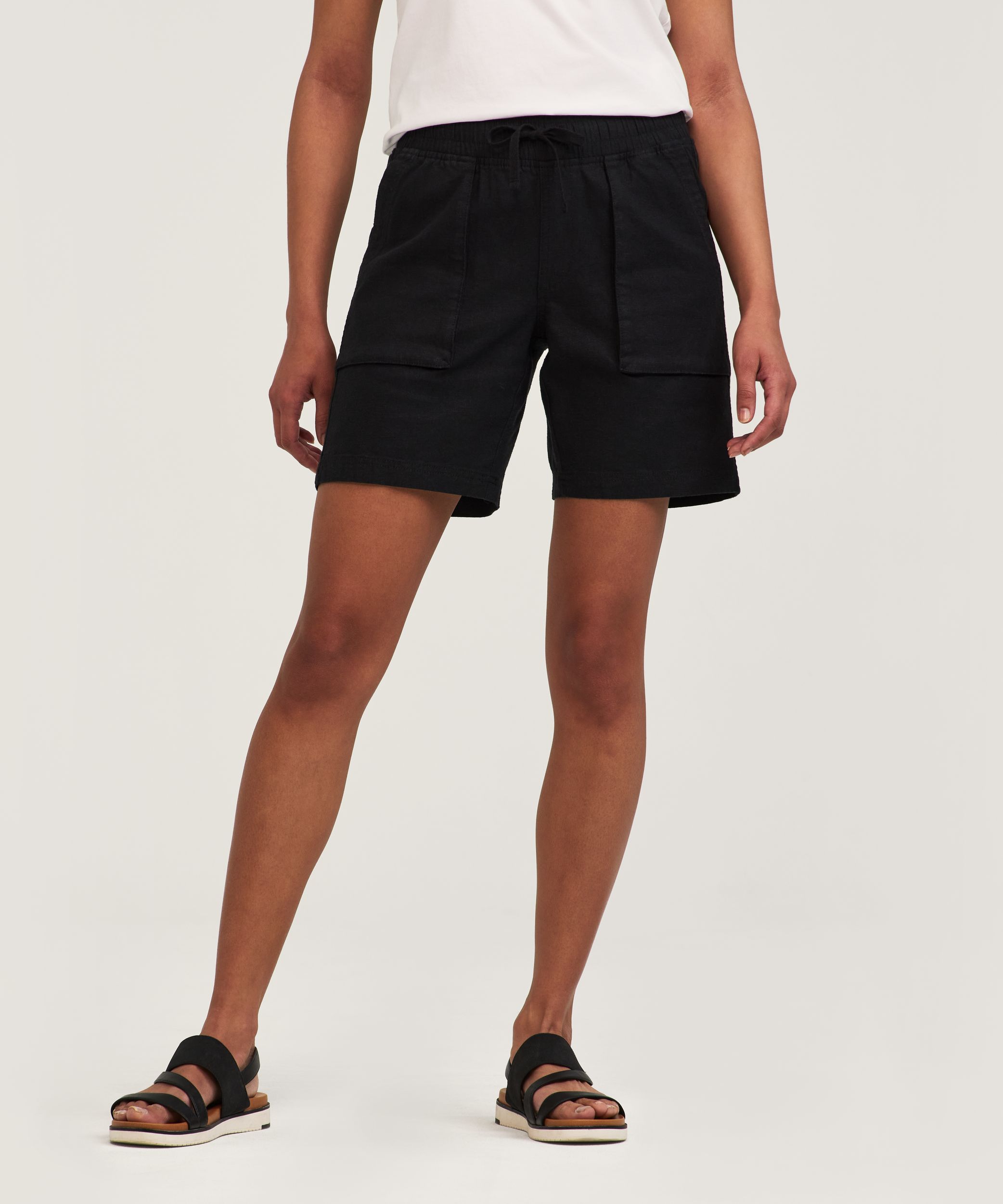 Short en lin pour femmes, Denver Hayes