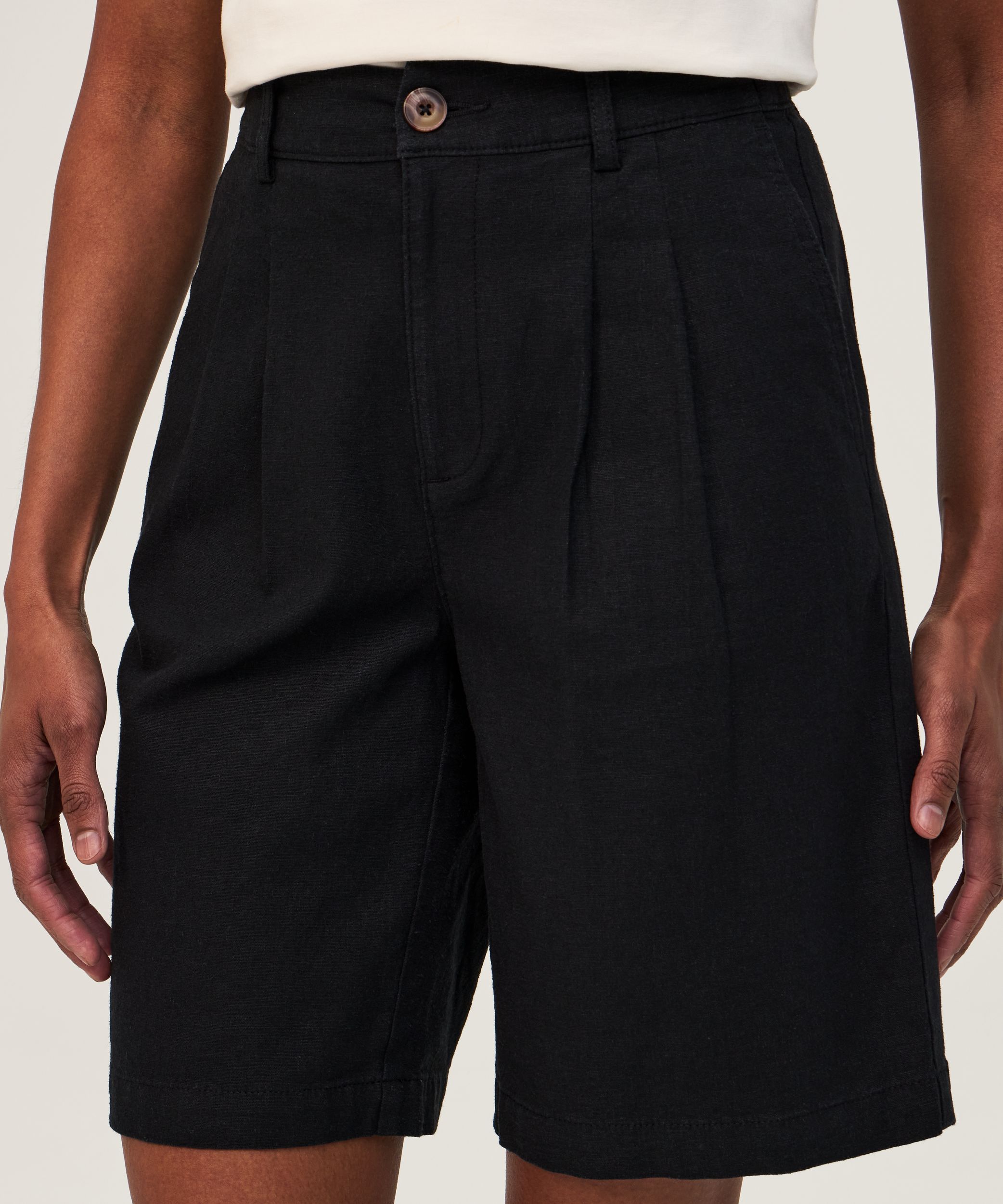 Bermuda en lin plissé pour femmes, Denver Hayes