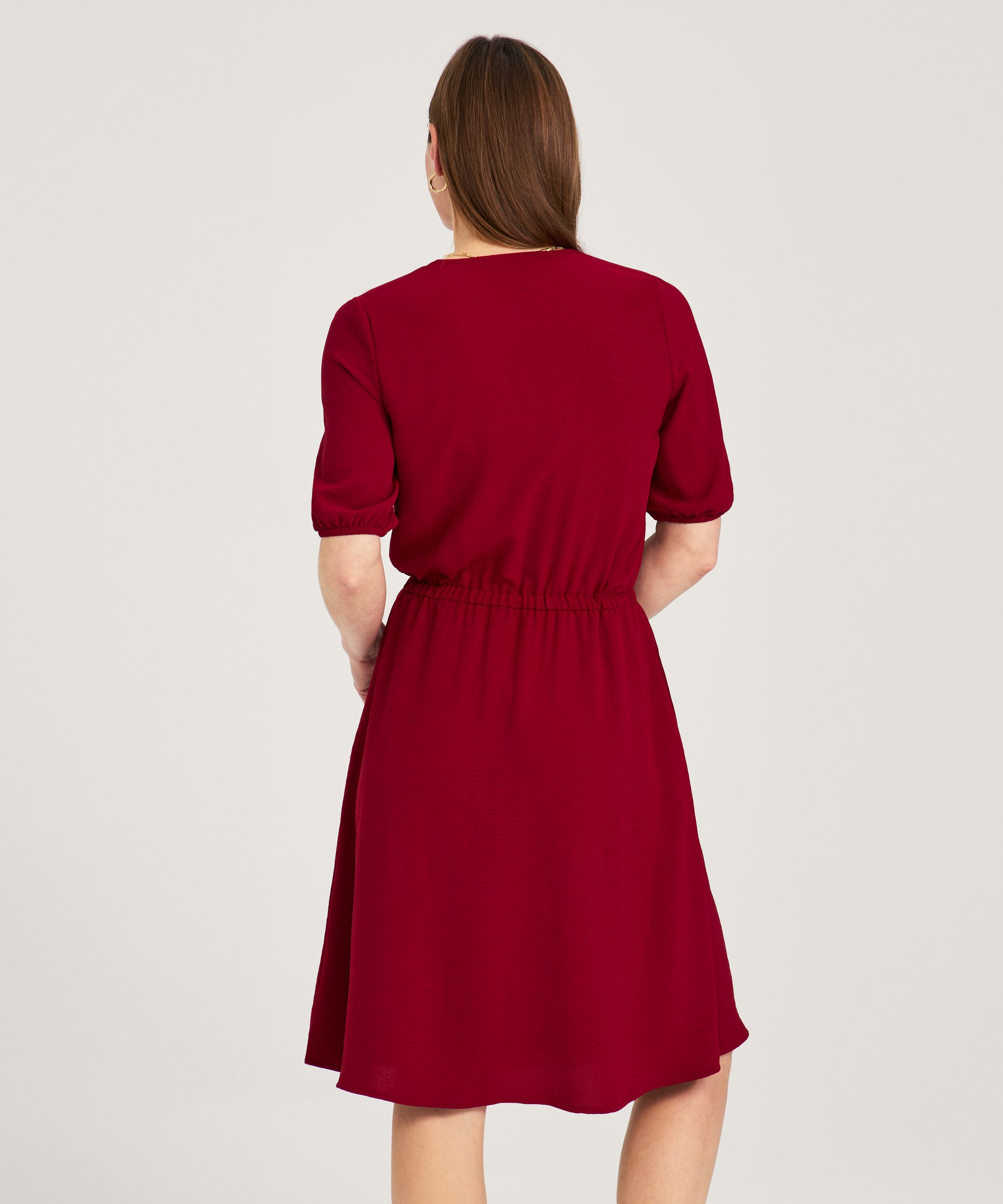 Robe portefeuille à tissage martelé pour femmes, Denver Hayes