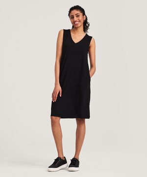 Robe en tricot à encolure en&nbsp;V avec poches pour femmes, Denver Hayes