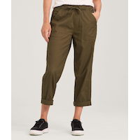 FarWest Women's Pull On Stretch Canvas Pants Front_Flat
