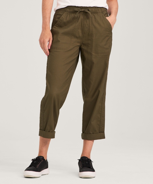 FarWest Women's Pull On Stretch Canvas Pants
