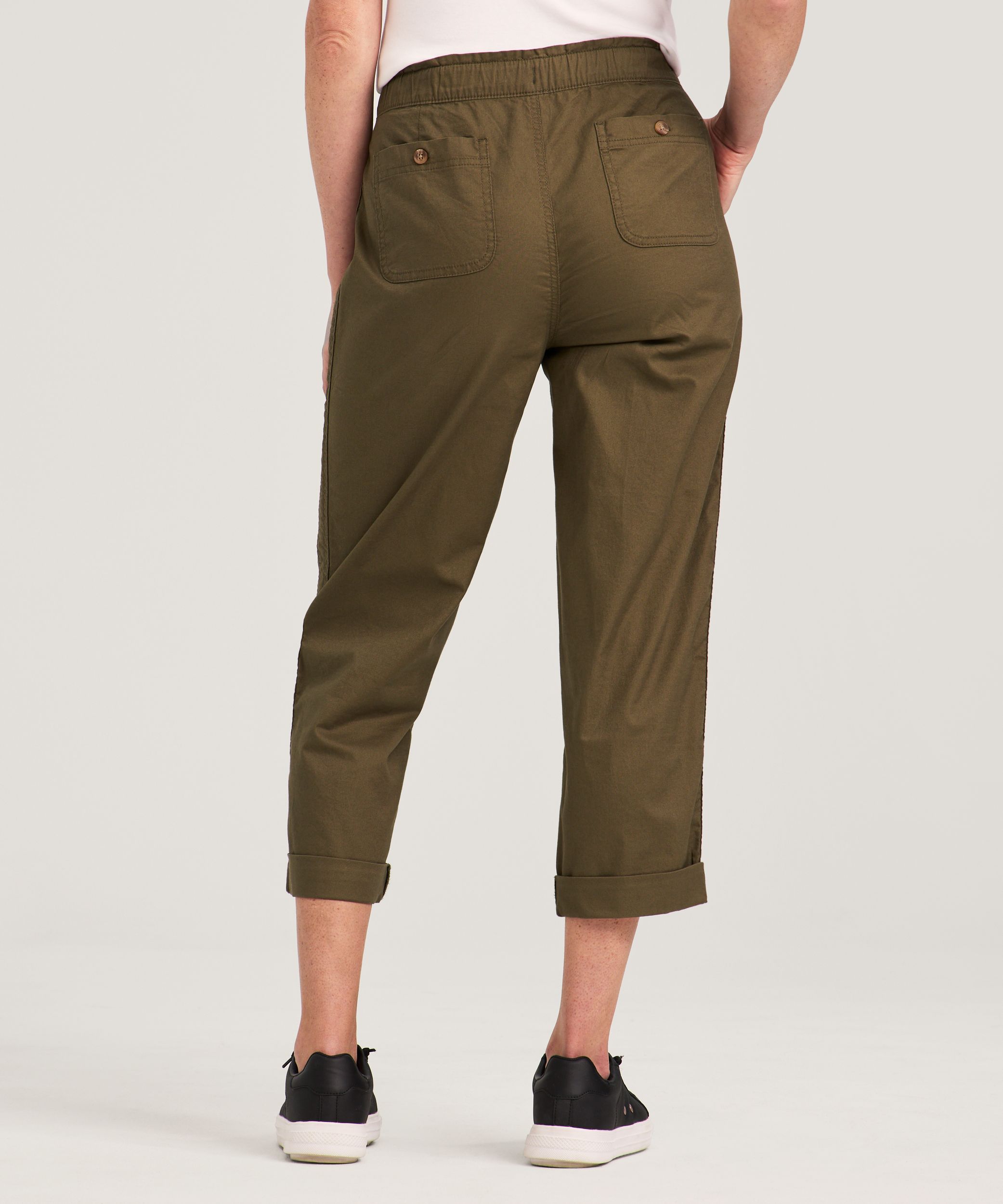 Pantalon en toile extensible à enfiler pour femmes, FarWest