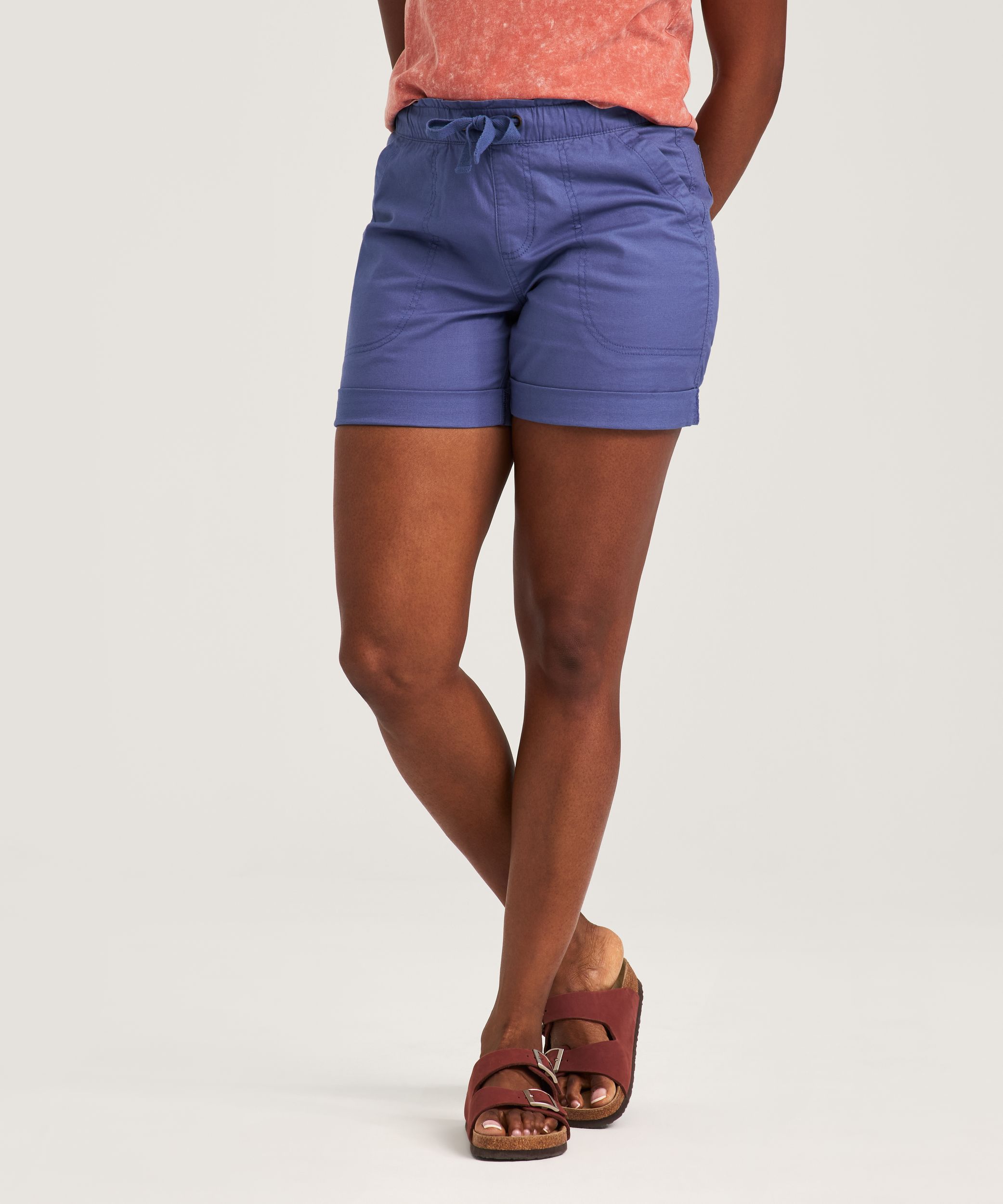 FarWest Women's Pull On Stretch Canvas Shorts