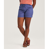 Short à enfiler en toile extensible pour femmes, FarWest Front_Flat