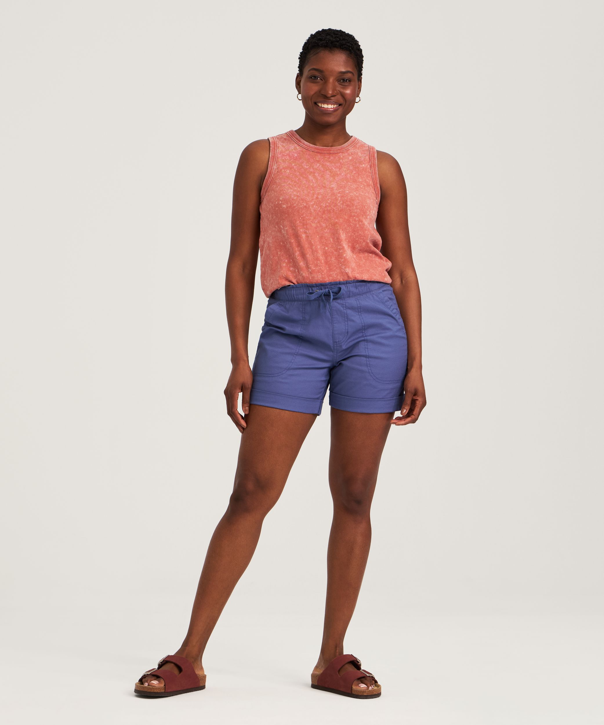 FarWest Women's Pull On Stretch Canvas Shorts