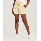 FarWest Women's Pull On Printed Linen Blend Shorts Front_Flat