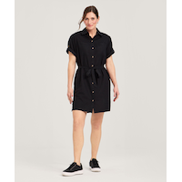 Robe-chemise en mélange de lin pour femmes, Denver Hayes Front_Flat