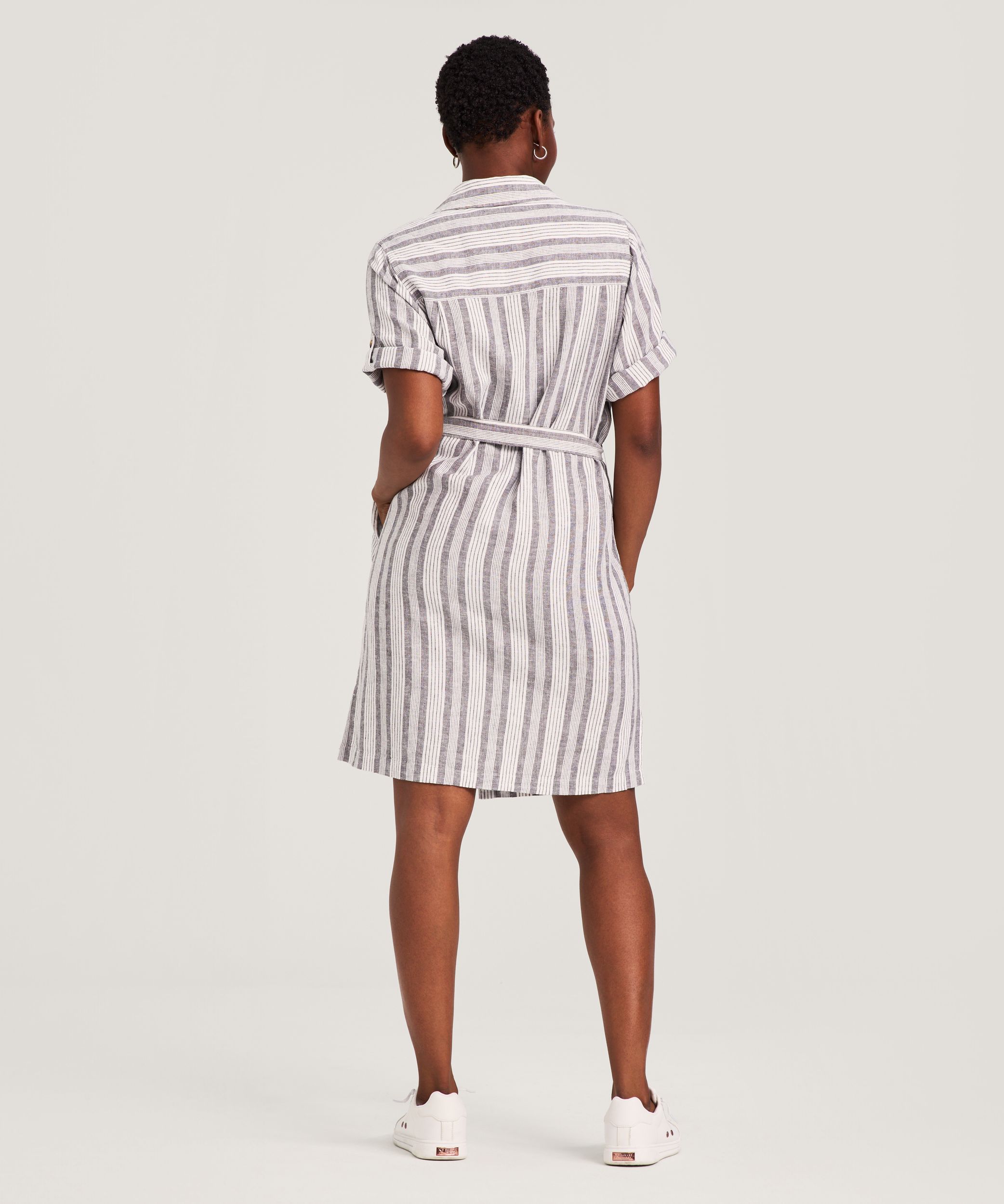 Robe-chemise en mélange de lin pour femmes, Denver Hayes