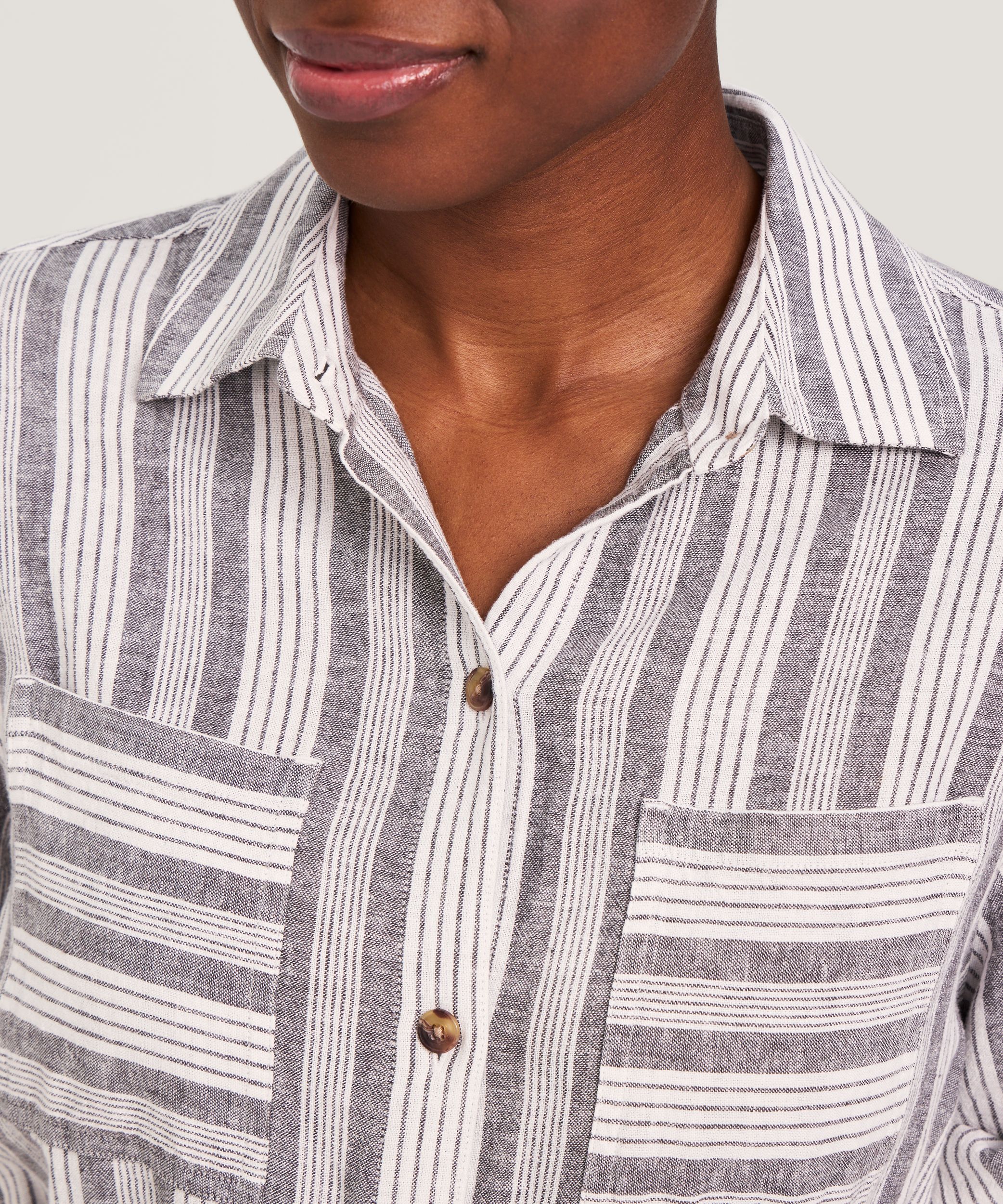 Robe-chemise en mélange de lin pour femmes, Denver Hayes