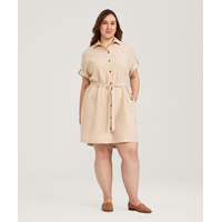 Denver Hayes Women's Linen Blend Shirt Dress