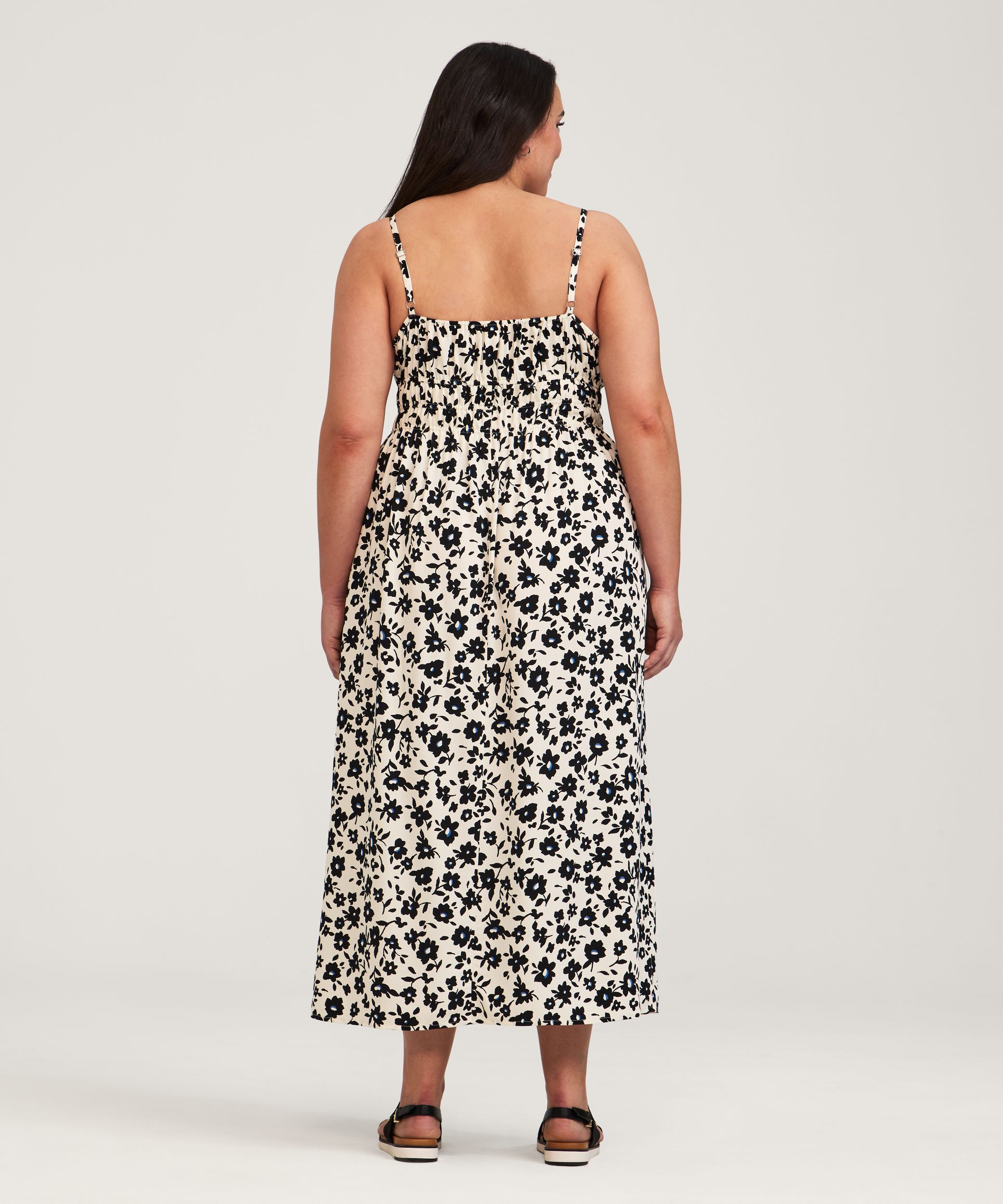 Robe mi-longue EcoVero à taille définie pour femmes, Denver Hayes