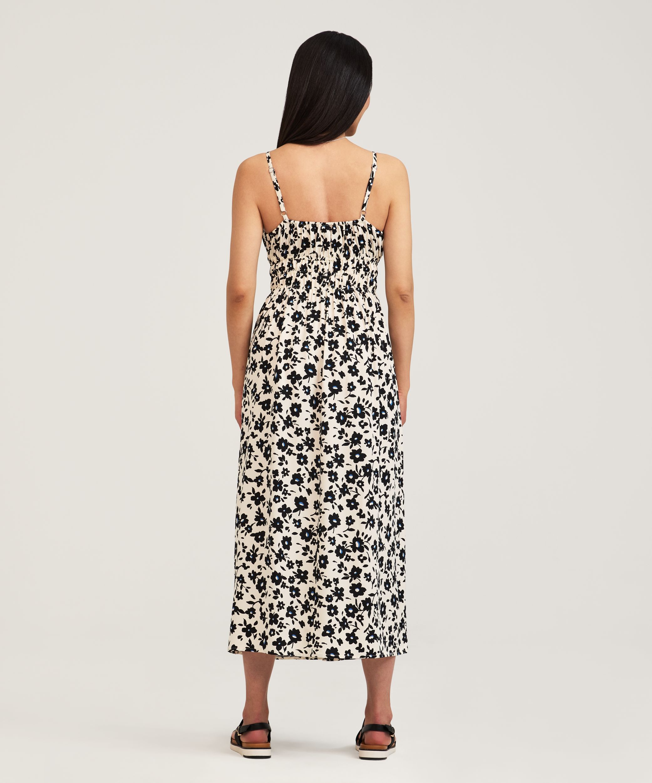 Robe mi-longue EcoVero à taille définie pour femmes, Denver Hayes