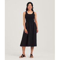 Denver Hayes Women's Mix Media Midi Dress Front_Flat