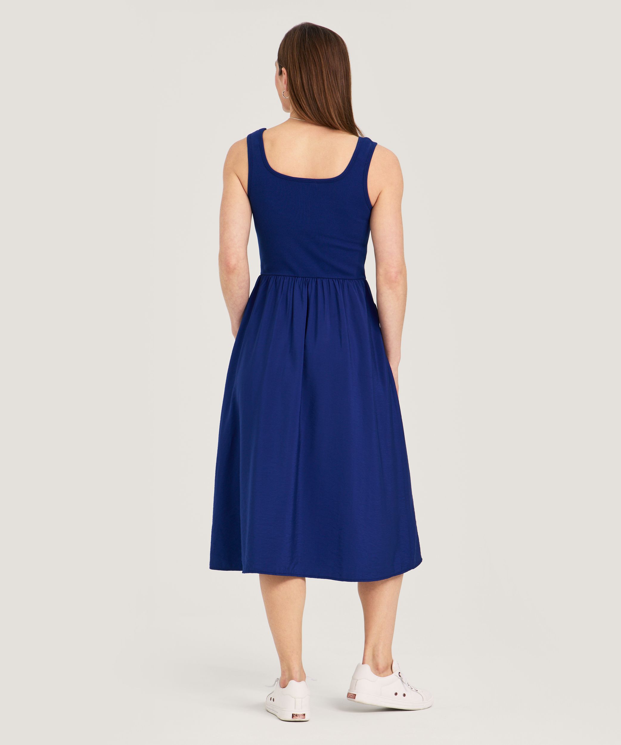 Robe midi en tissu mixte pour femme, Denver Hayes