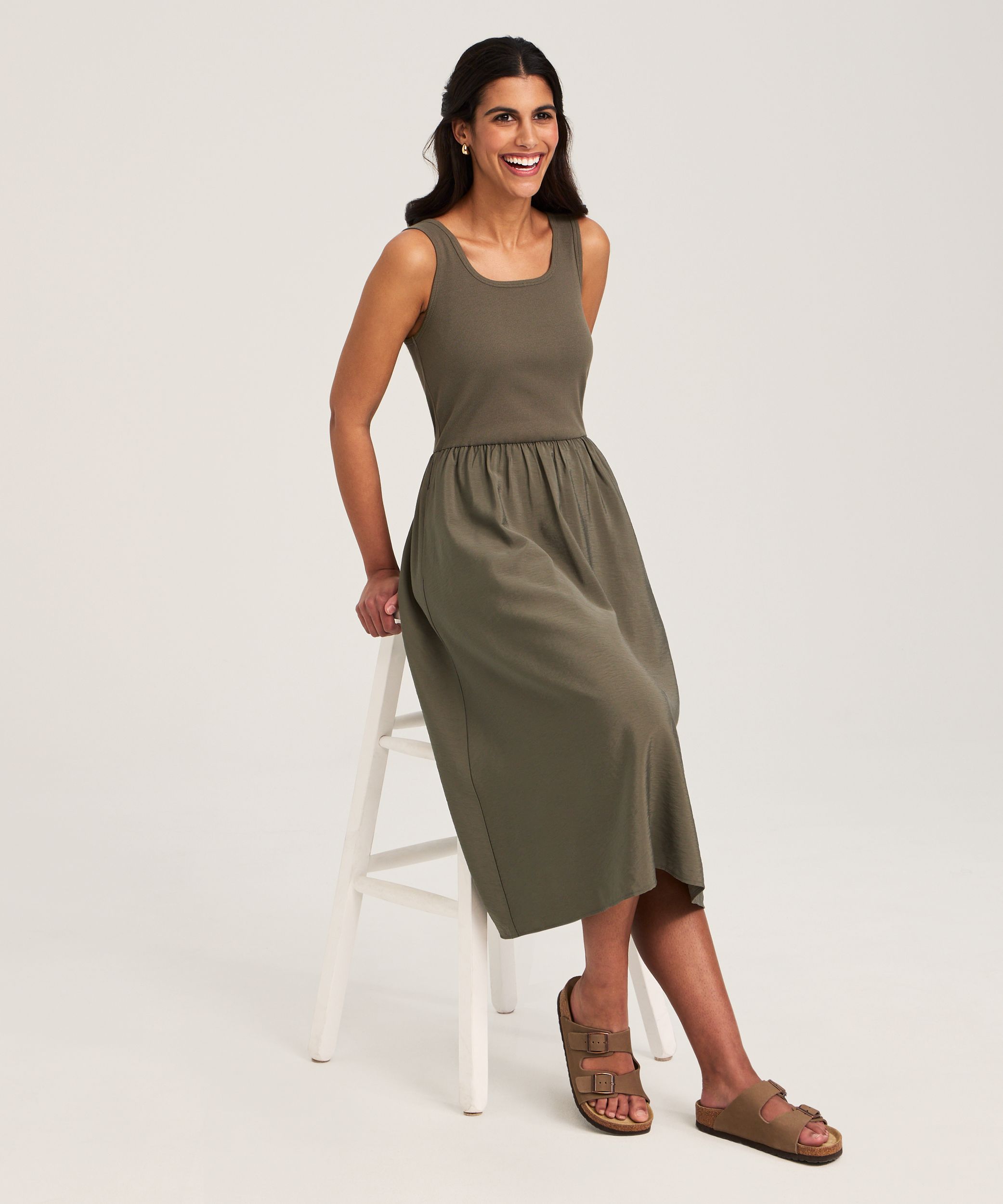 Denver Hayes Women's Mix Media Midi Dress