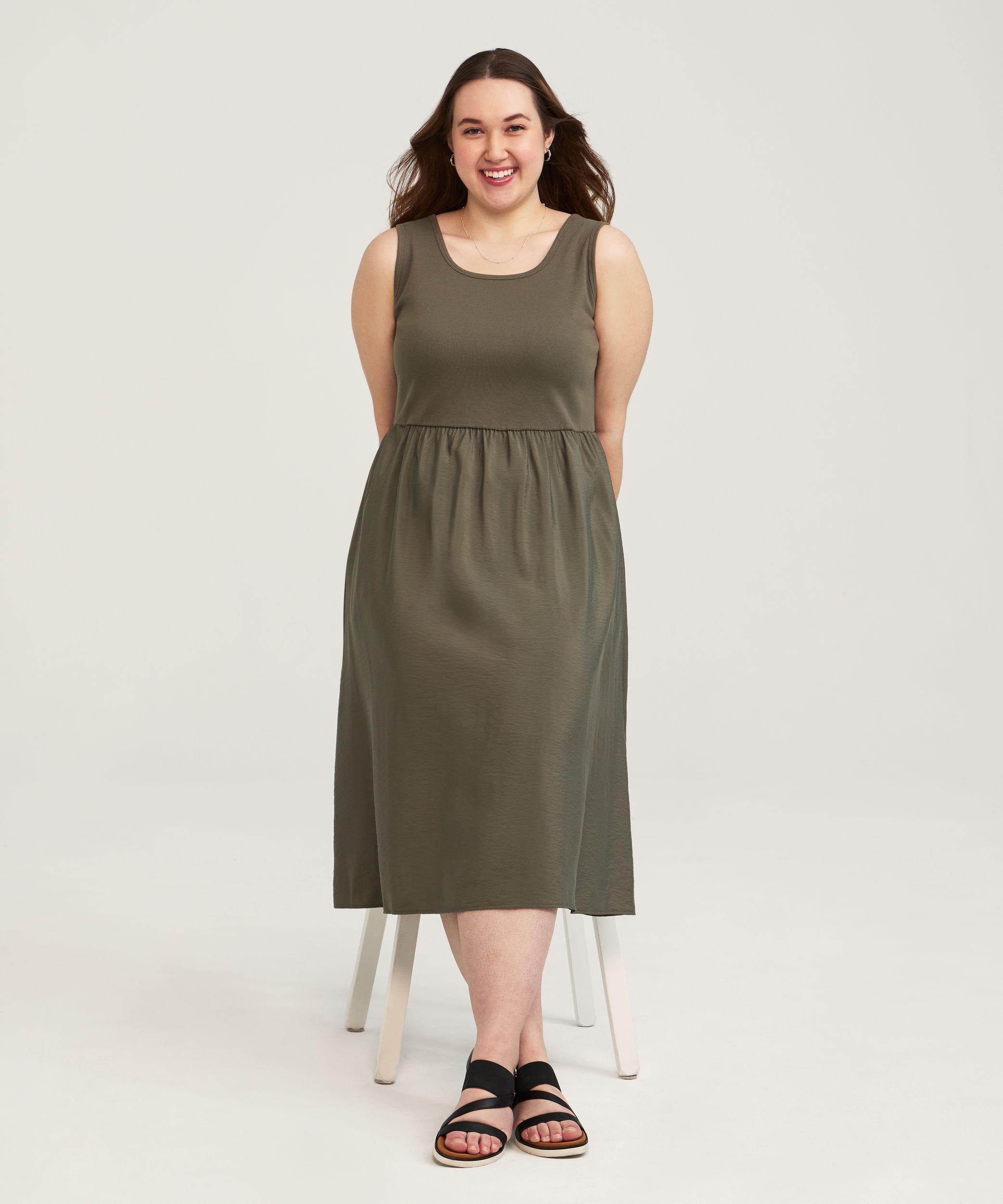 Denver Hayes Women's Mix Media Midi Dress