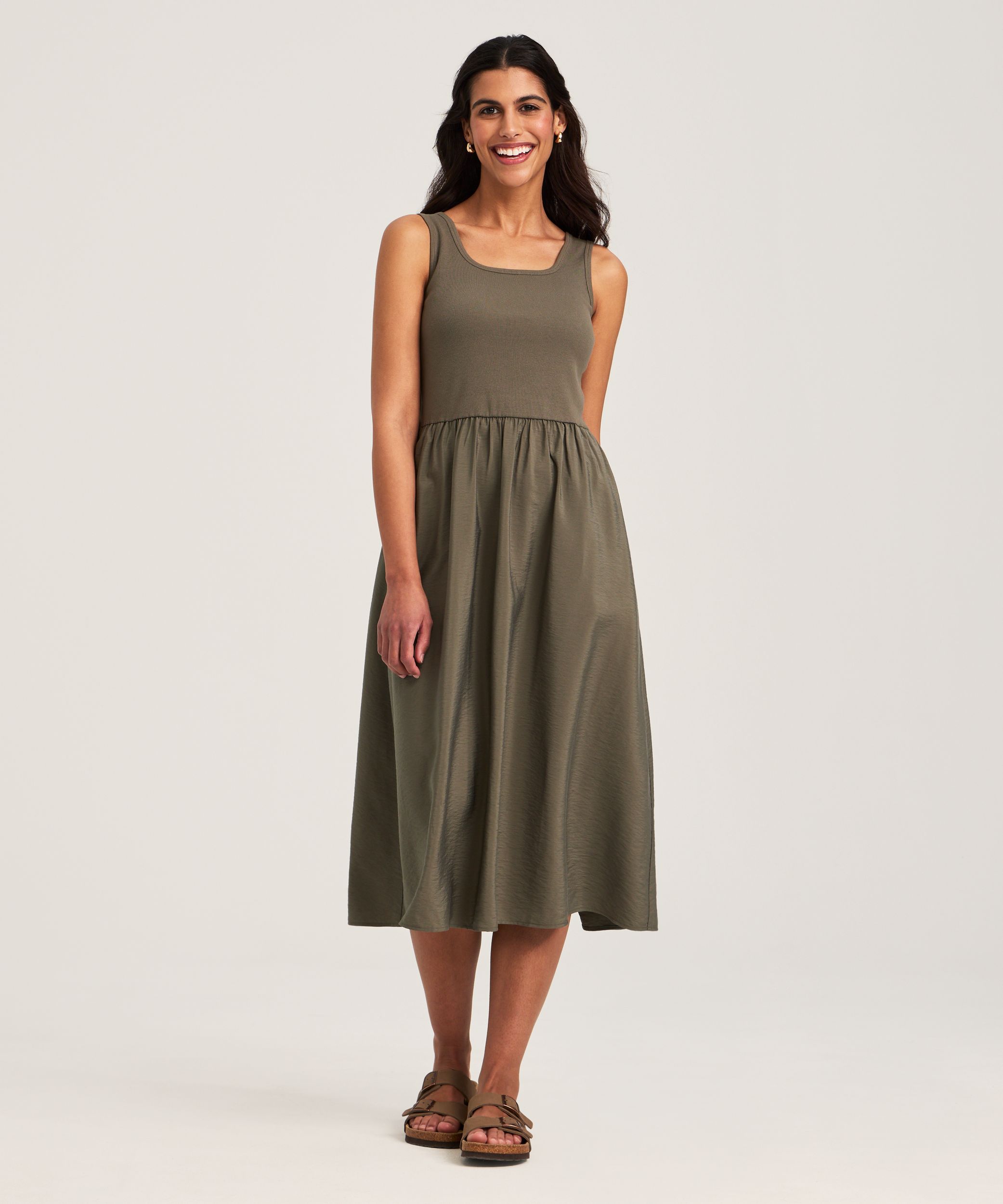 Denver Hayes Women's Mix Media Midi Dress