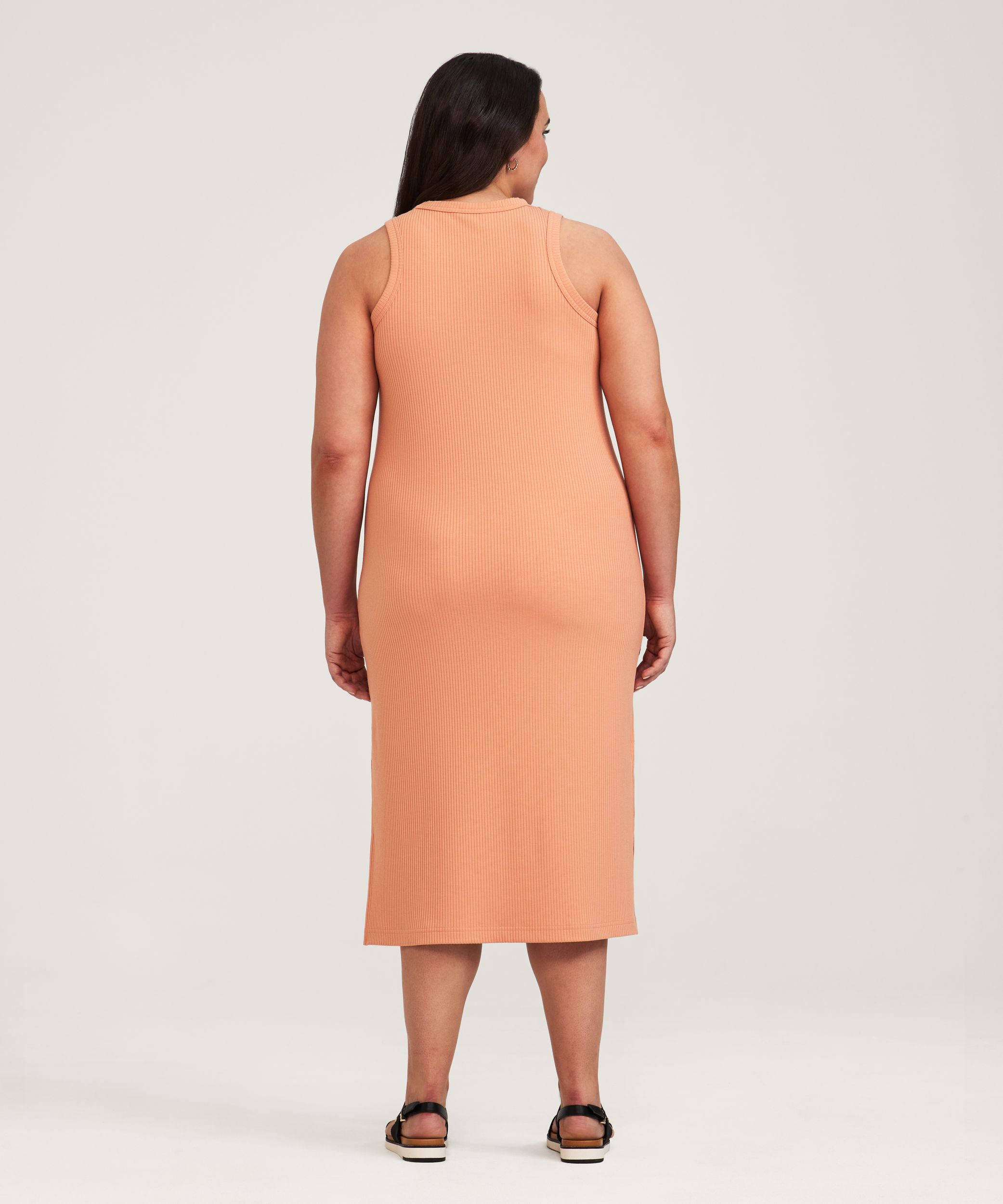 Robe ajustée en tricot côtelé pour femmes, FarWest