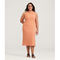 FarWest Women's Rib Knit Body Con Dress