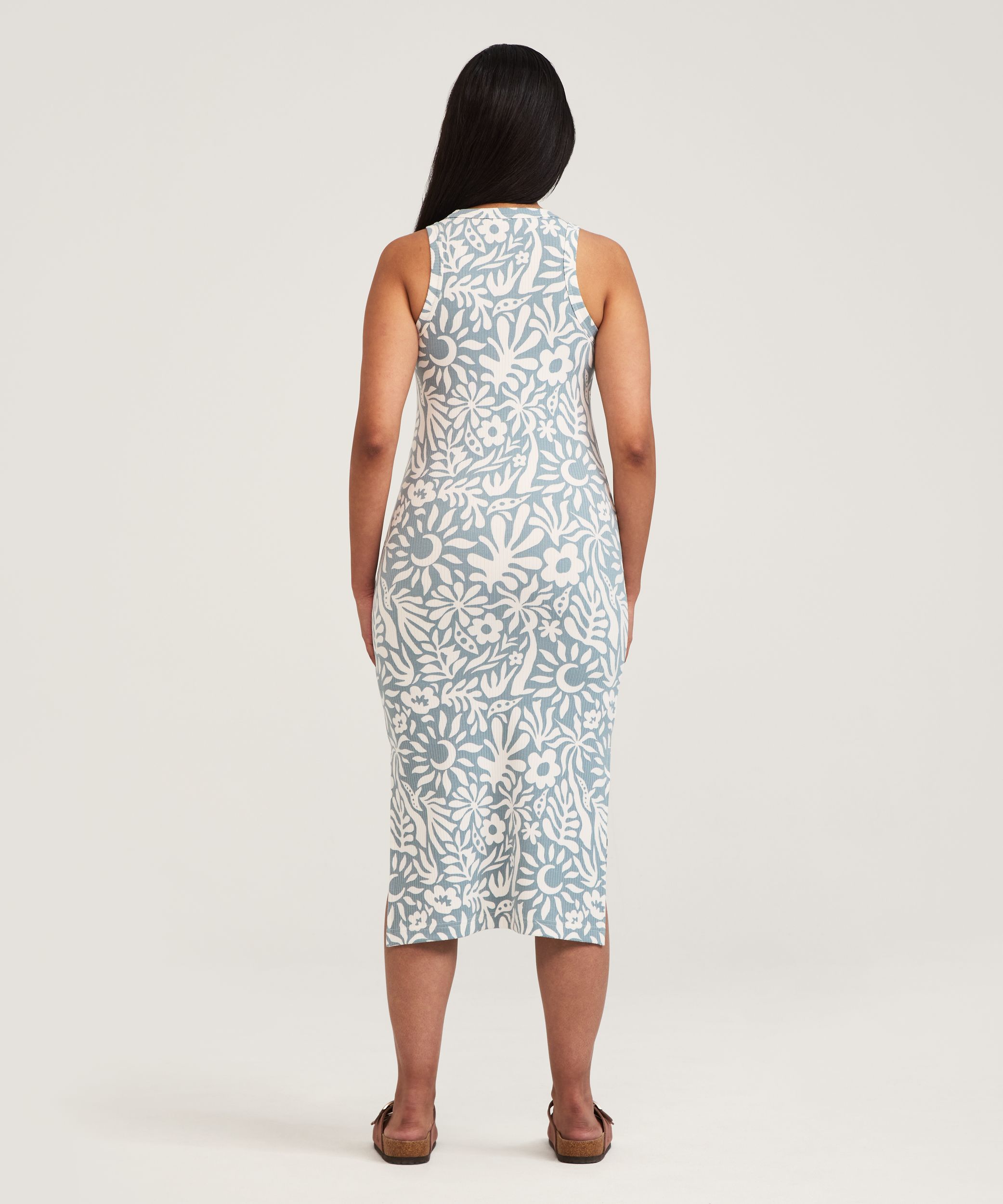 FarWest Women's Rib Knit Body Con Dress