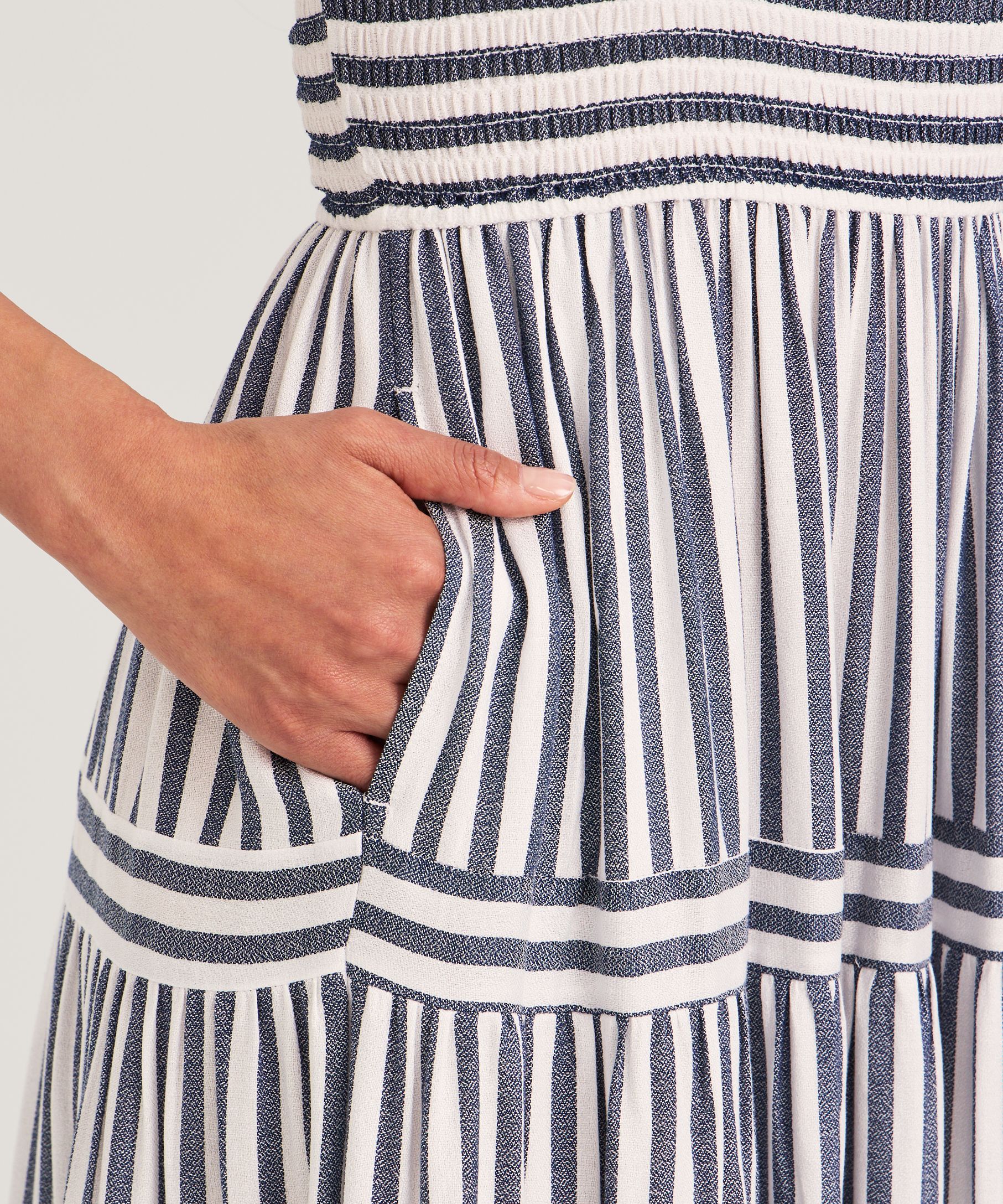 Robe de plage étagée avec corsage froncé pour femmes, FarWest