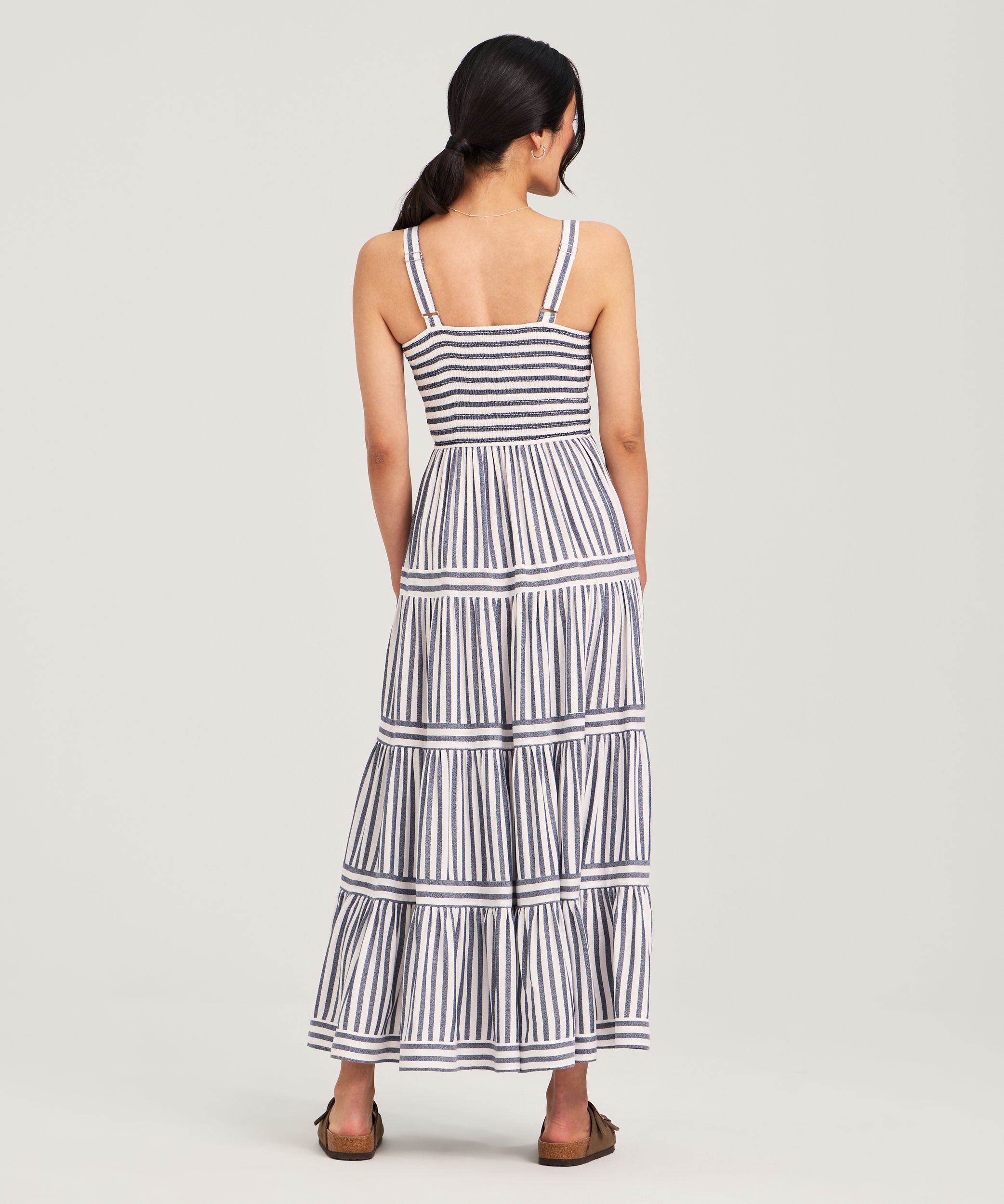 Robe de plage étagée avec corsage froncé pour femmes, FarWest