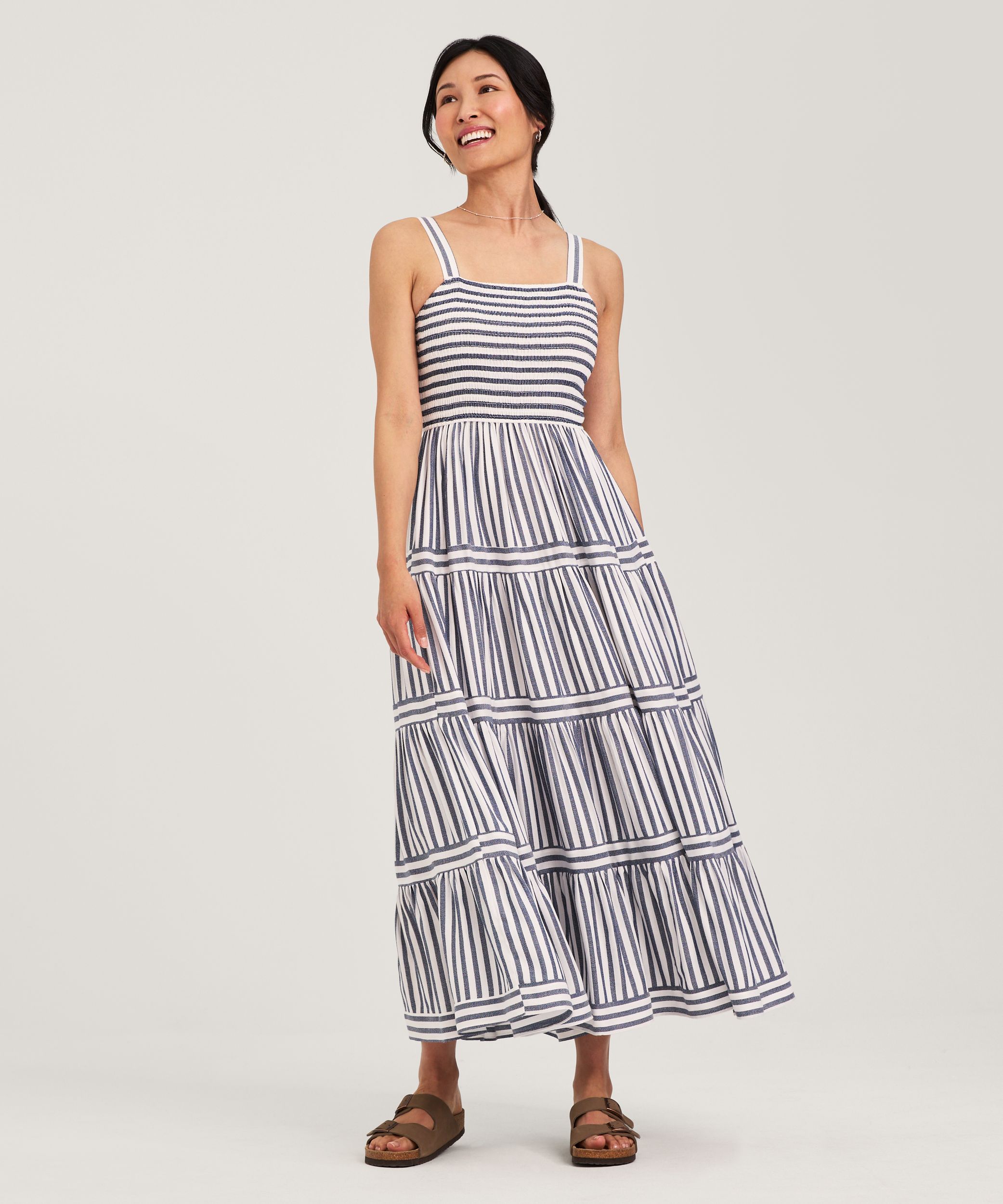 Robe de plage étagée avec corsage froncé pour femmes, FarWest