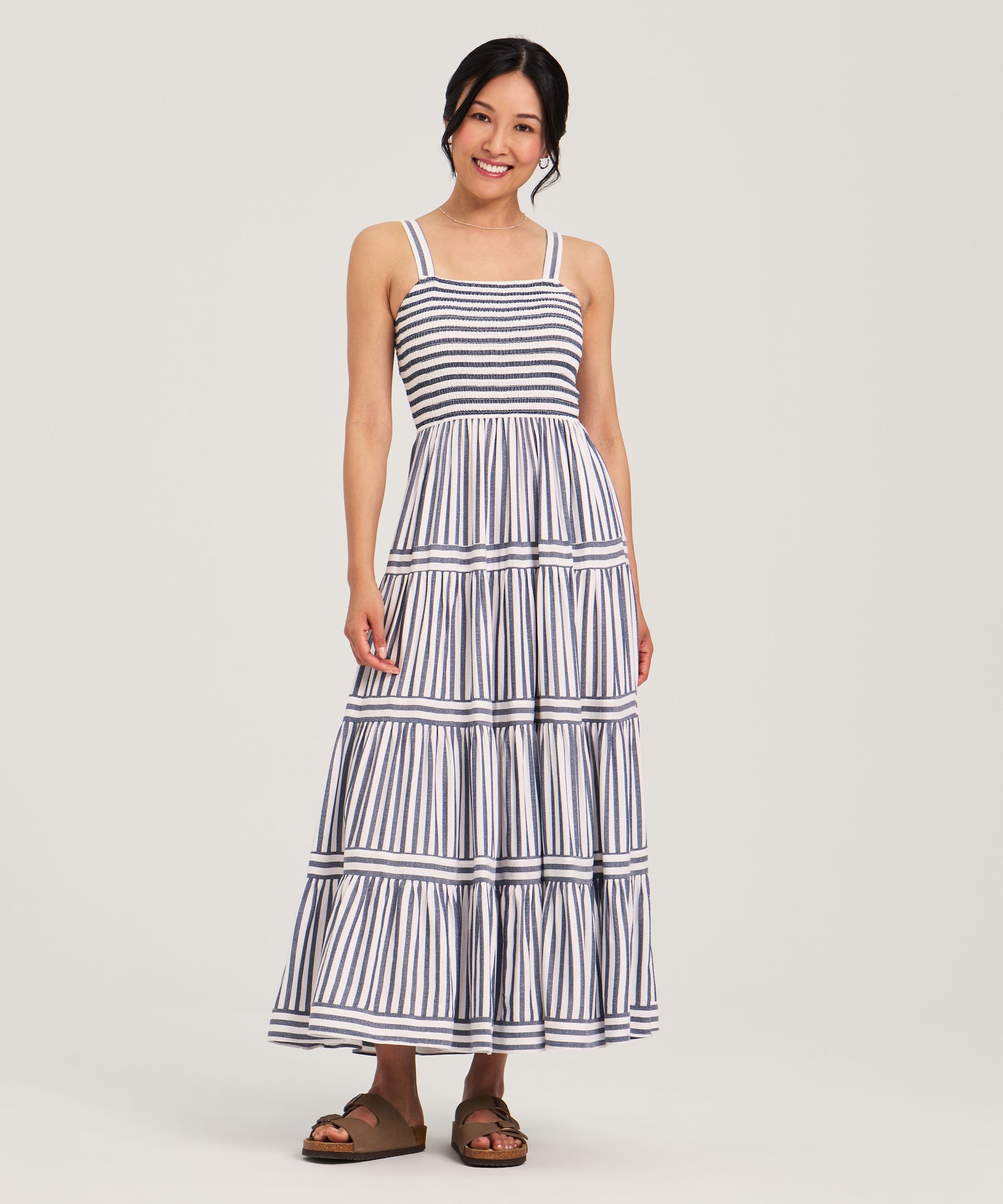 Robe de plage étagée avec corsage froncé pour femmes, FarWest