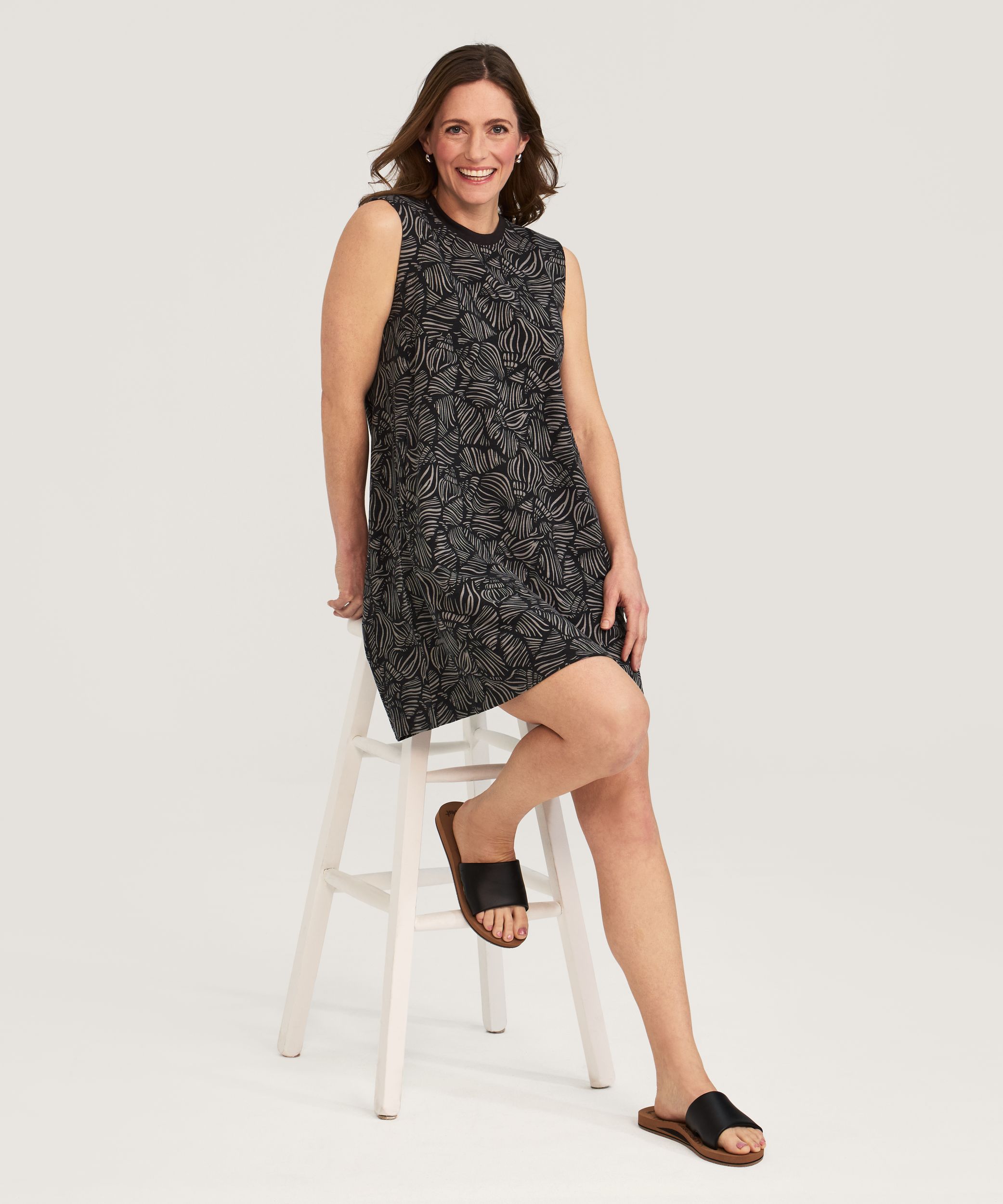 Robe t-shirt style débardeur en tricot pour femmes, FarWest
