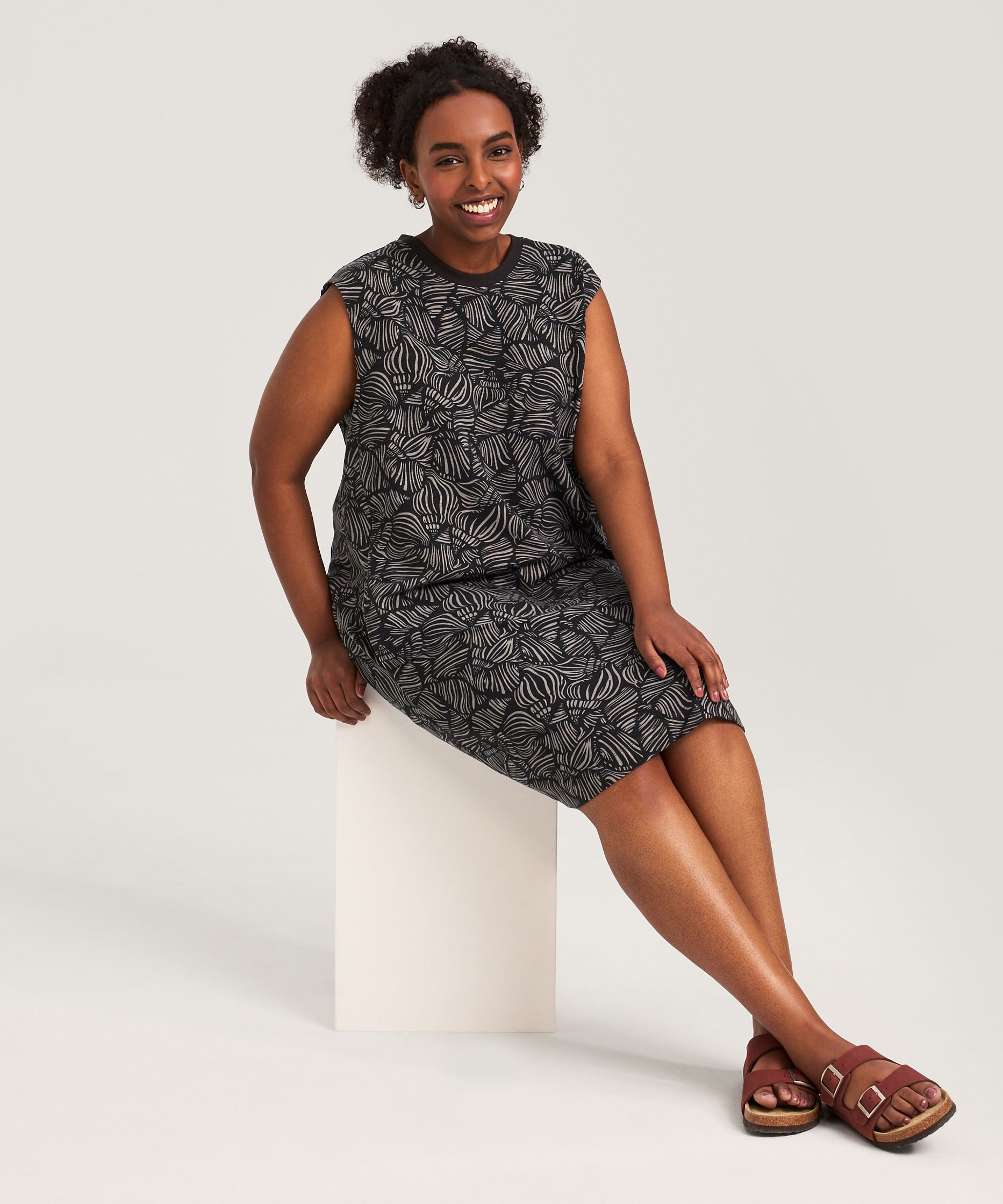 Robe t-shirt style débardeur en tricot pour femmes, FarWest