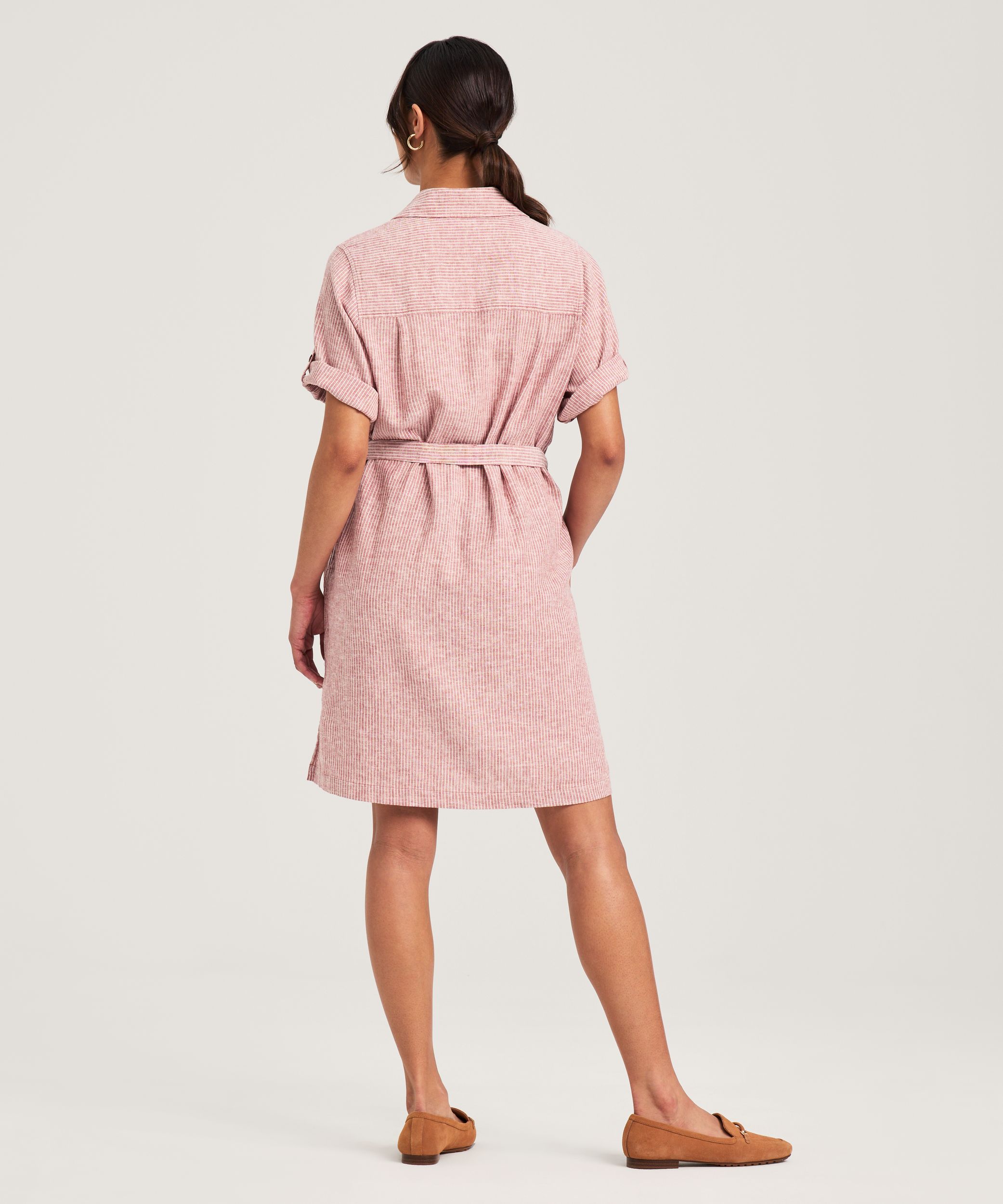 Robe-chemise en mélange de lin pour femmes, Denver Hayes