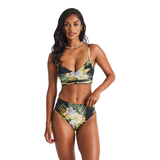 Bas de bikini à taille haute pour femmes, Be Bottom, Everyday Sunday Front_Flat