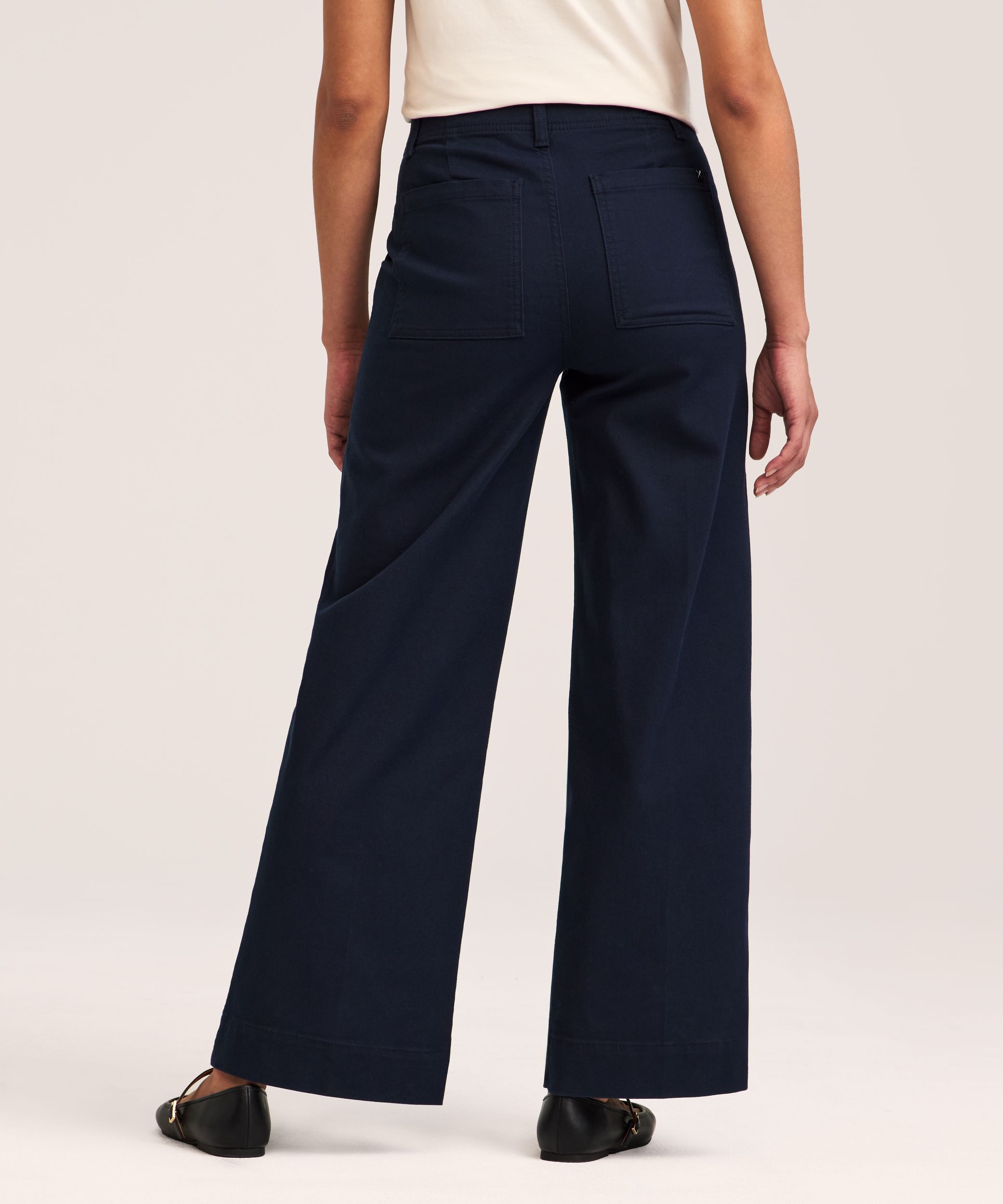 Denver Hayes Women's Wide Leg Stretch Twill Pants
