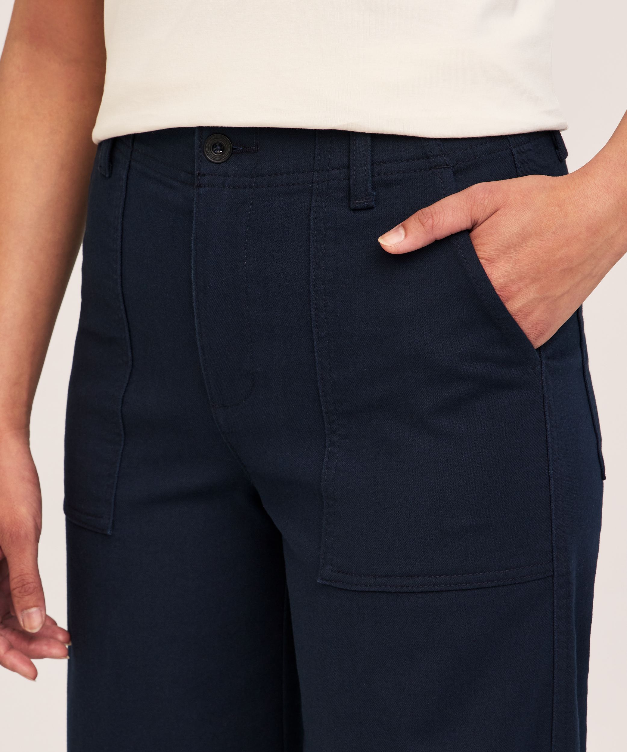 Denver Hayes Women's Wide Leg Stretch Twill Pants