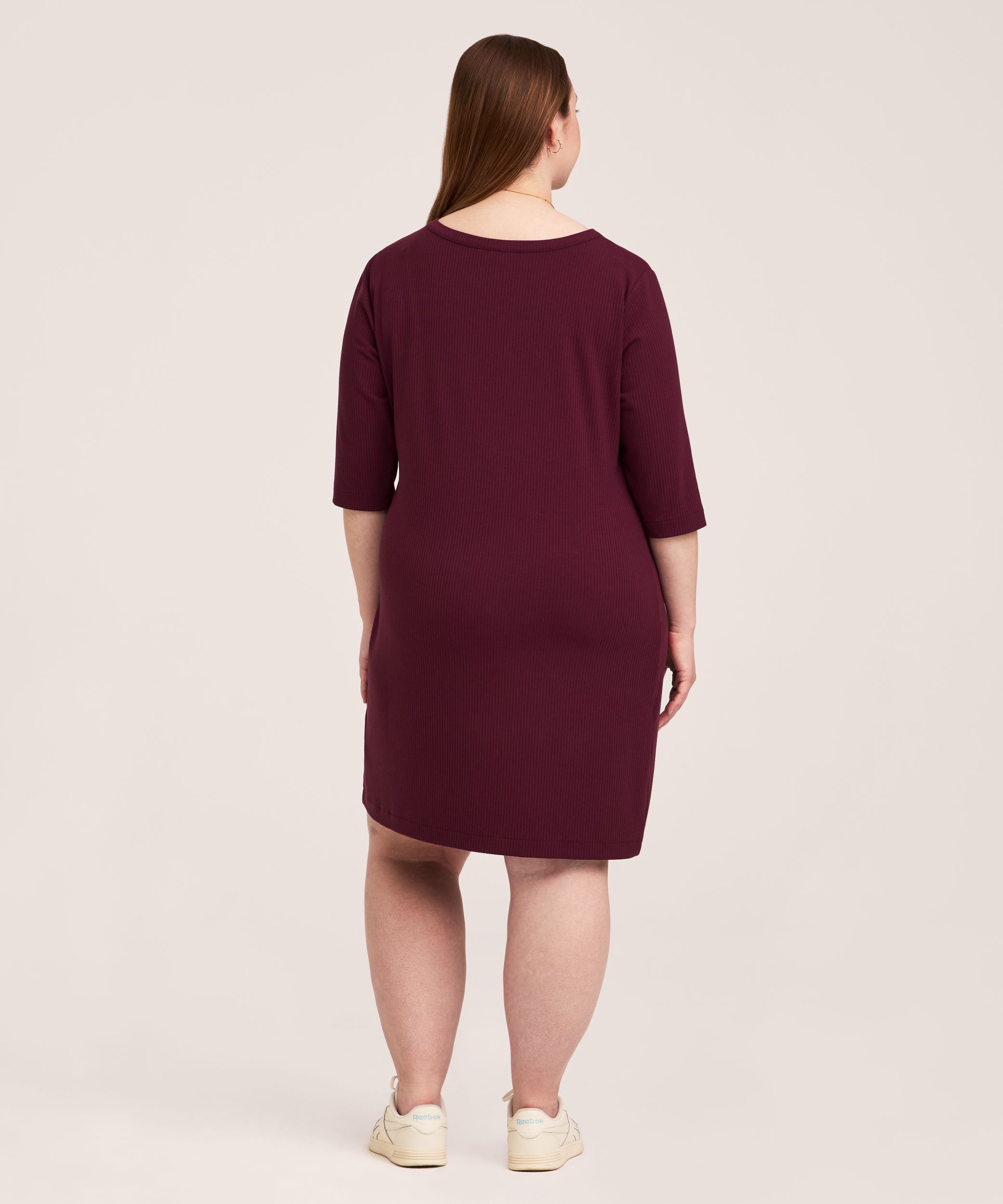 Robe en tricot côtelé et à encolure bateau pour femmes, Denver Hayes