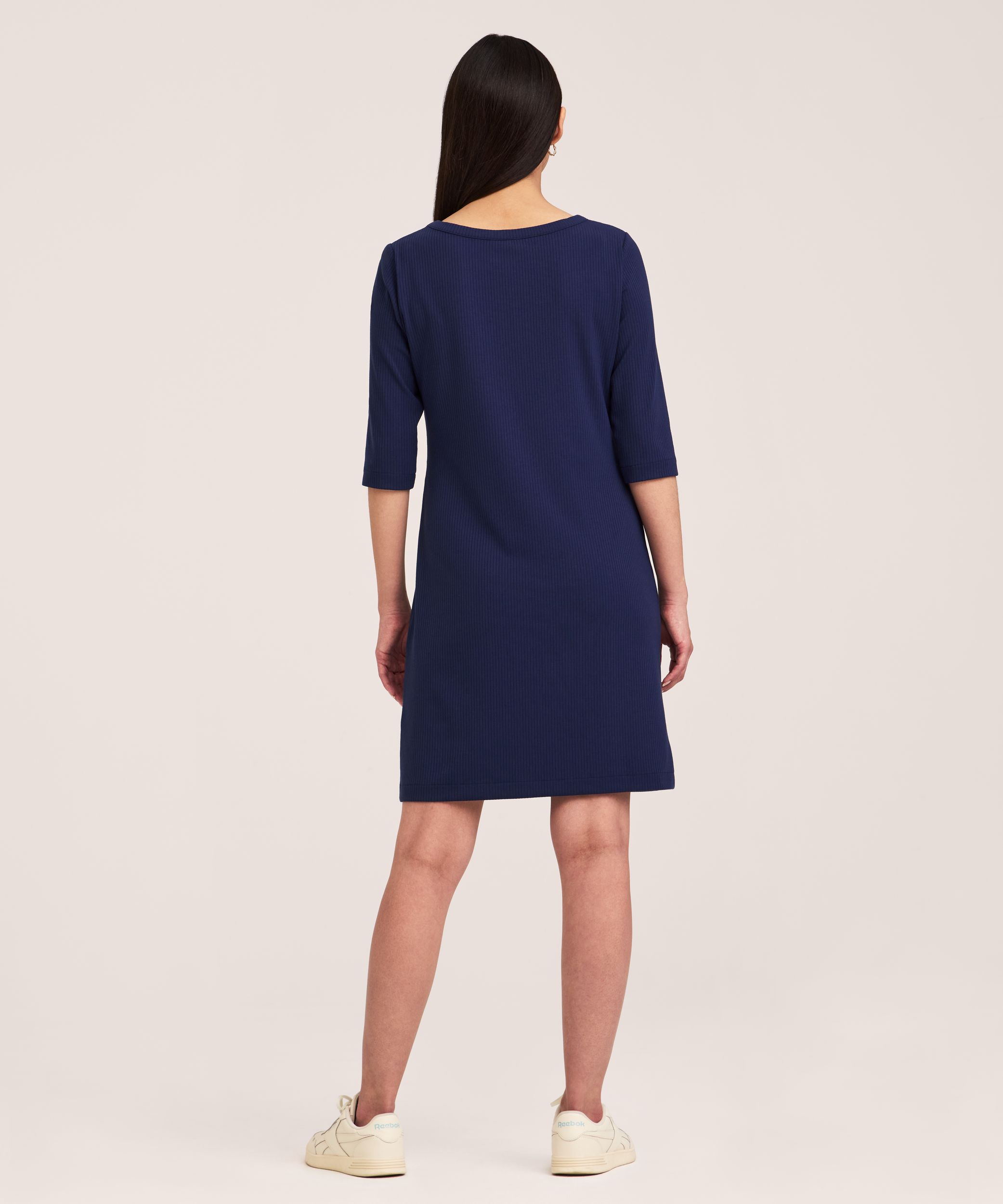 Robe en tricot côtelé et à encolure bateau pour femmes, Denver Hayes