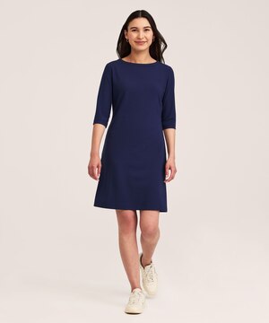 Robe en tricot côtelé et à encolure bateau pour femmes, Denver Hayes