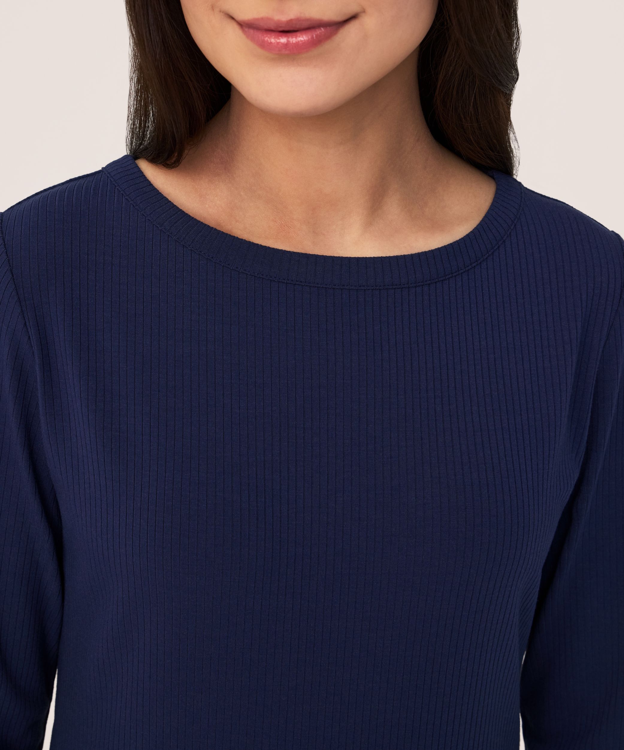 Robe en tricot côtelé et à encolure bateau pour femmes, Denver Hayes